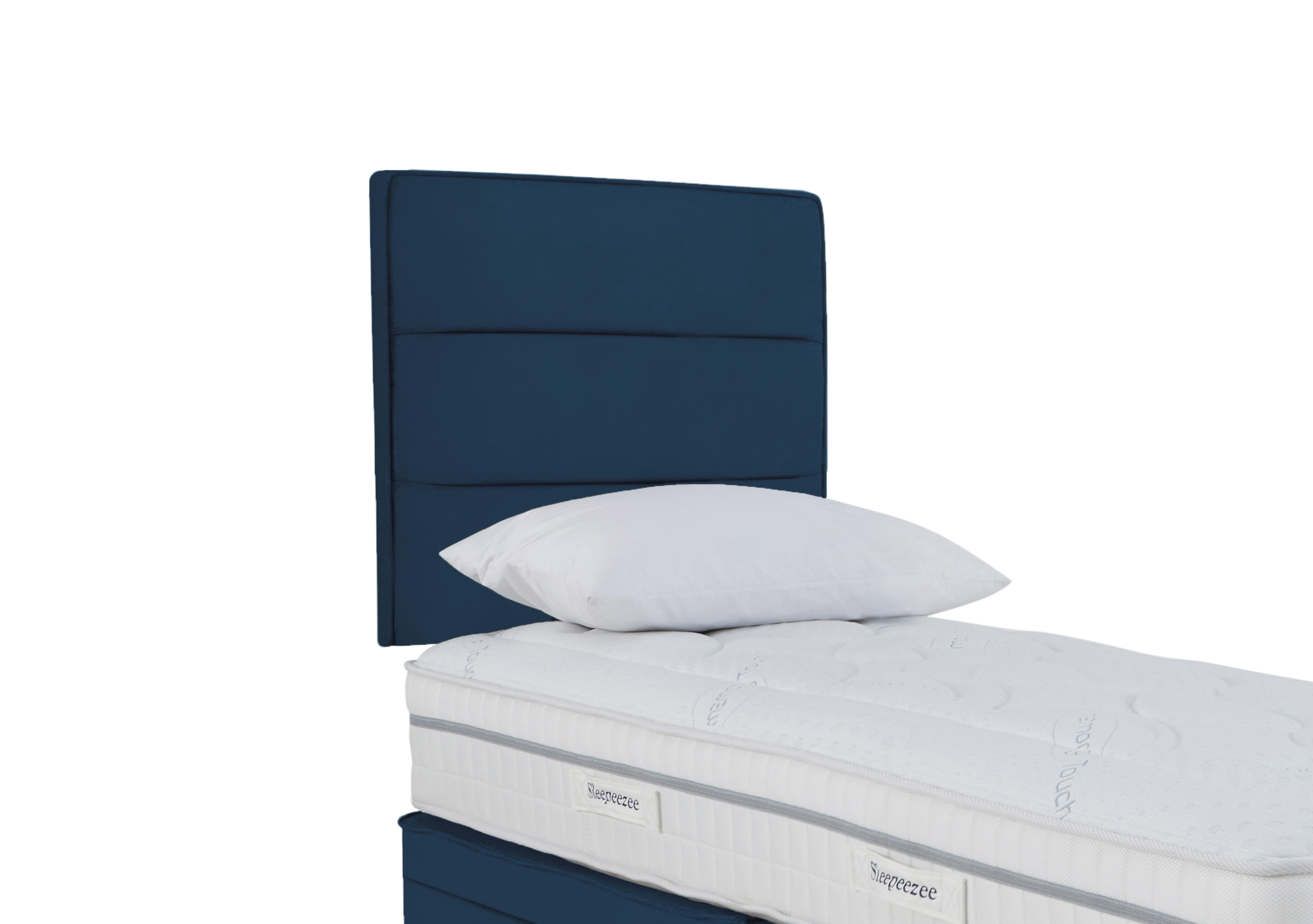 Jack Strutted Headboard in Plush Navy on Furniture Village