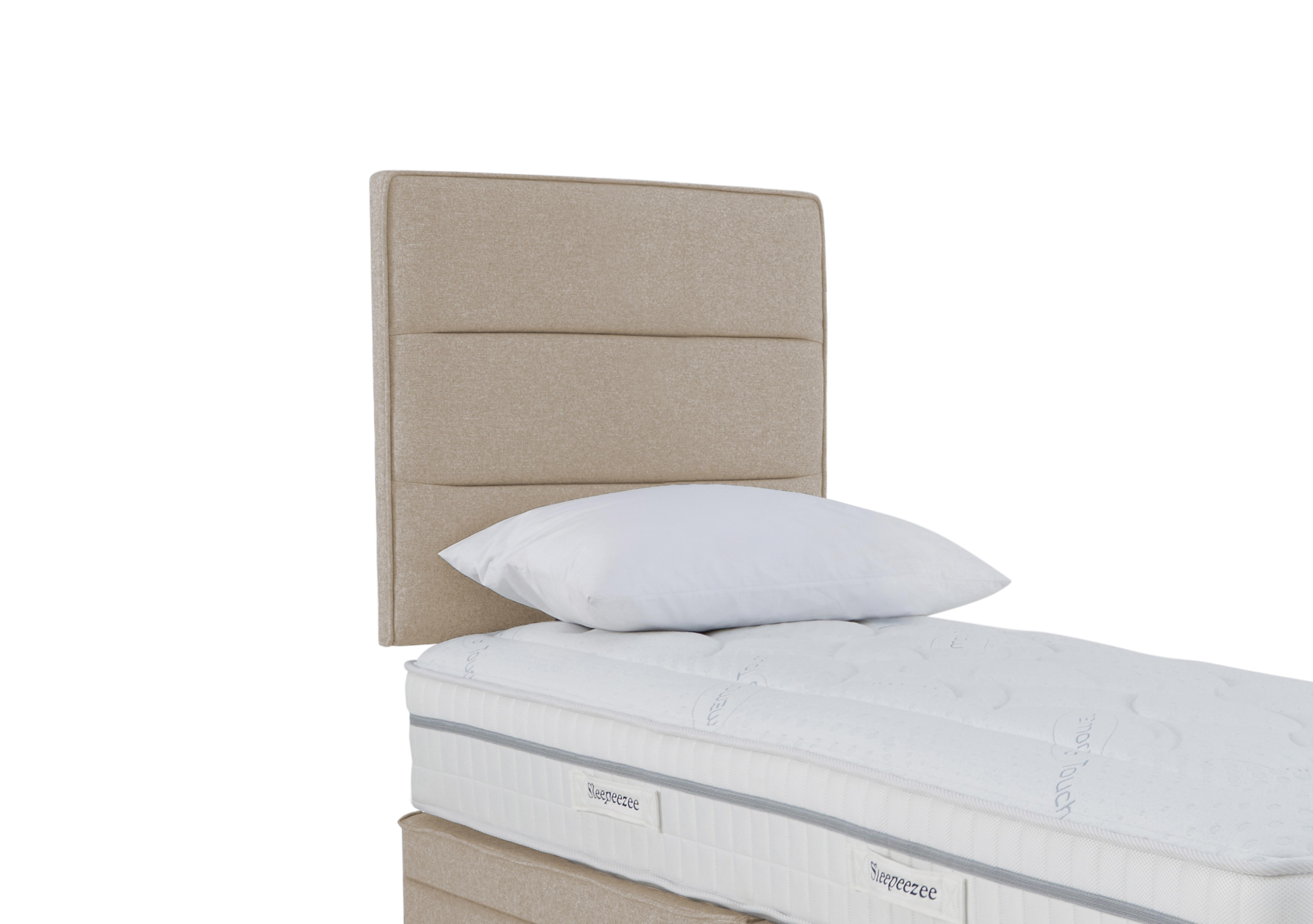 Jack Strutted Headboard in Tweed Biscuit on Furniture Village