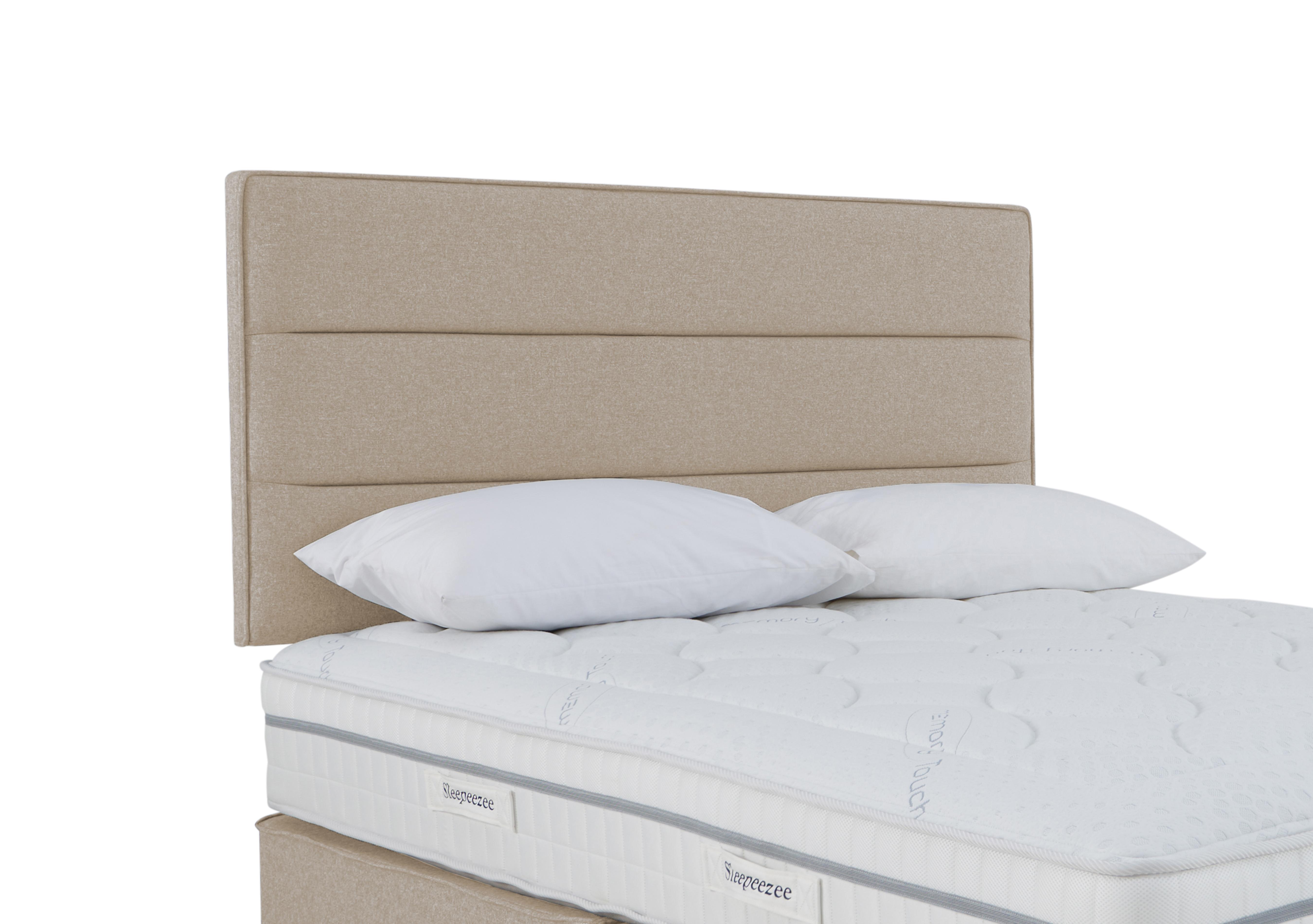 Jack Strutted Headboard in Tweed Biscuit on Furniture Village