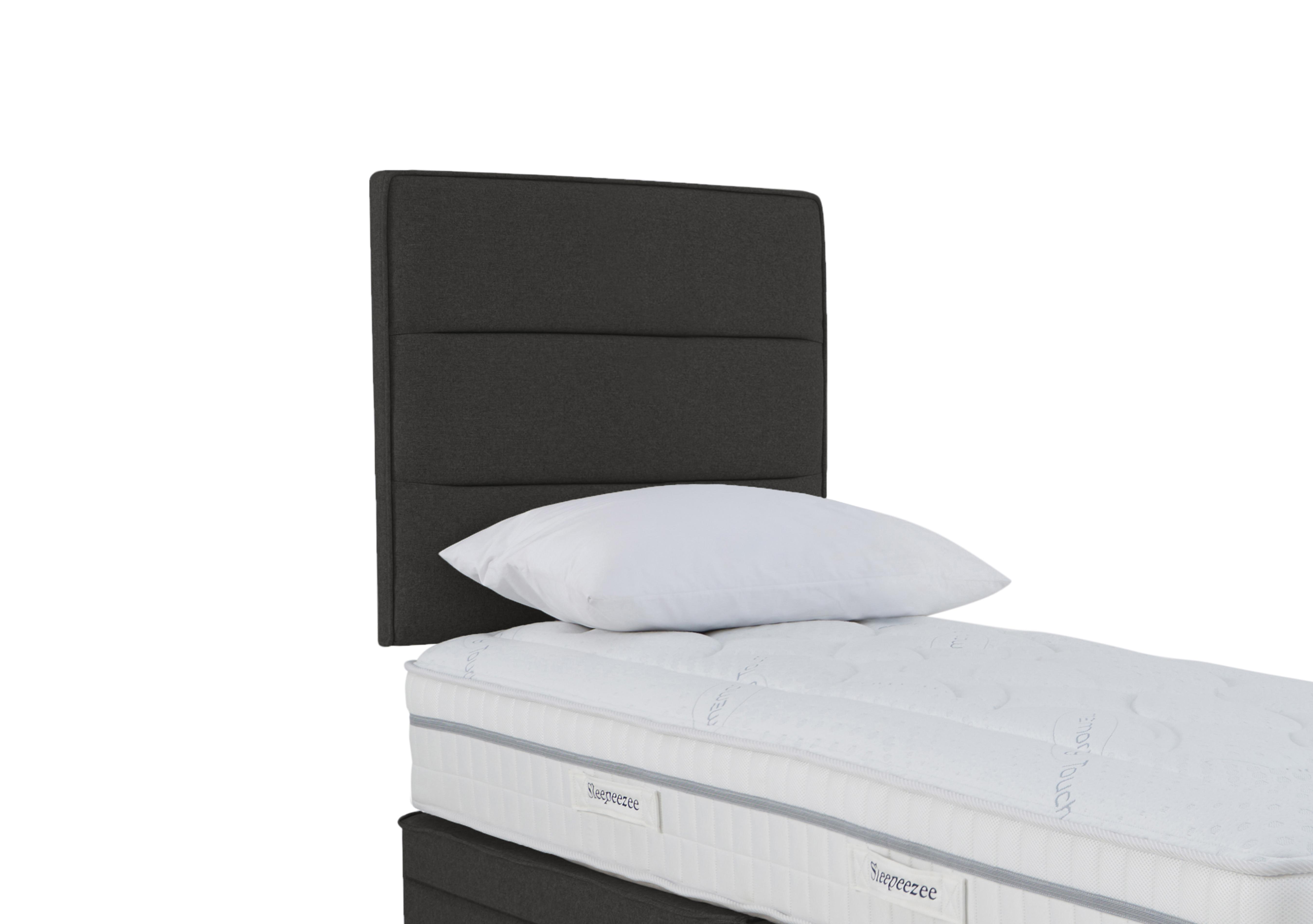 Jack Strutted Headboard in Tweed Charcoal on Furniture Village