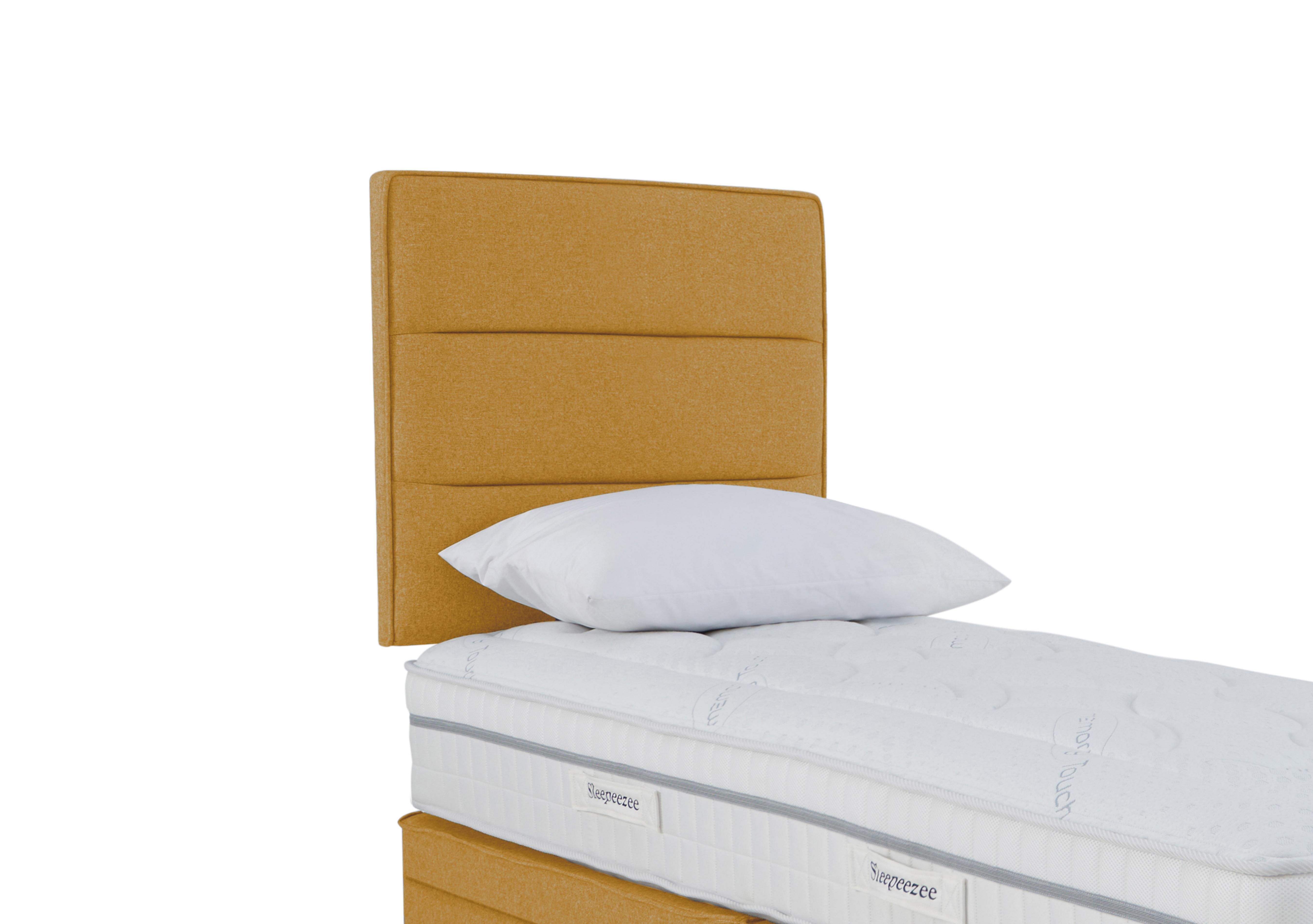 Jack Strutted Headboard in Tweed Mustard on Furniture Village