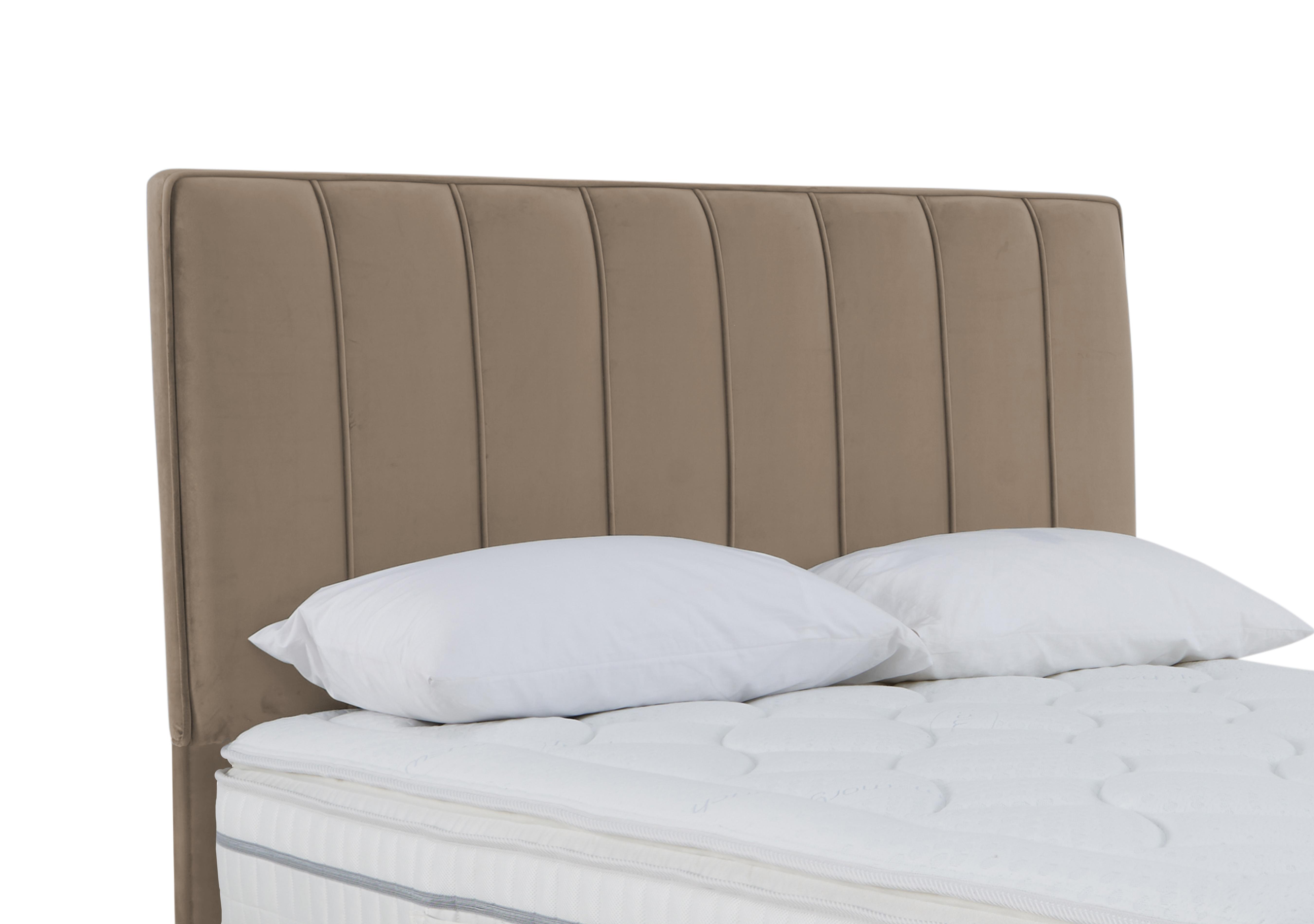 Daniel Floor Standing Headboard in Plush Beige on Furniture Village