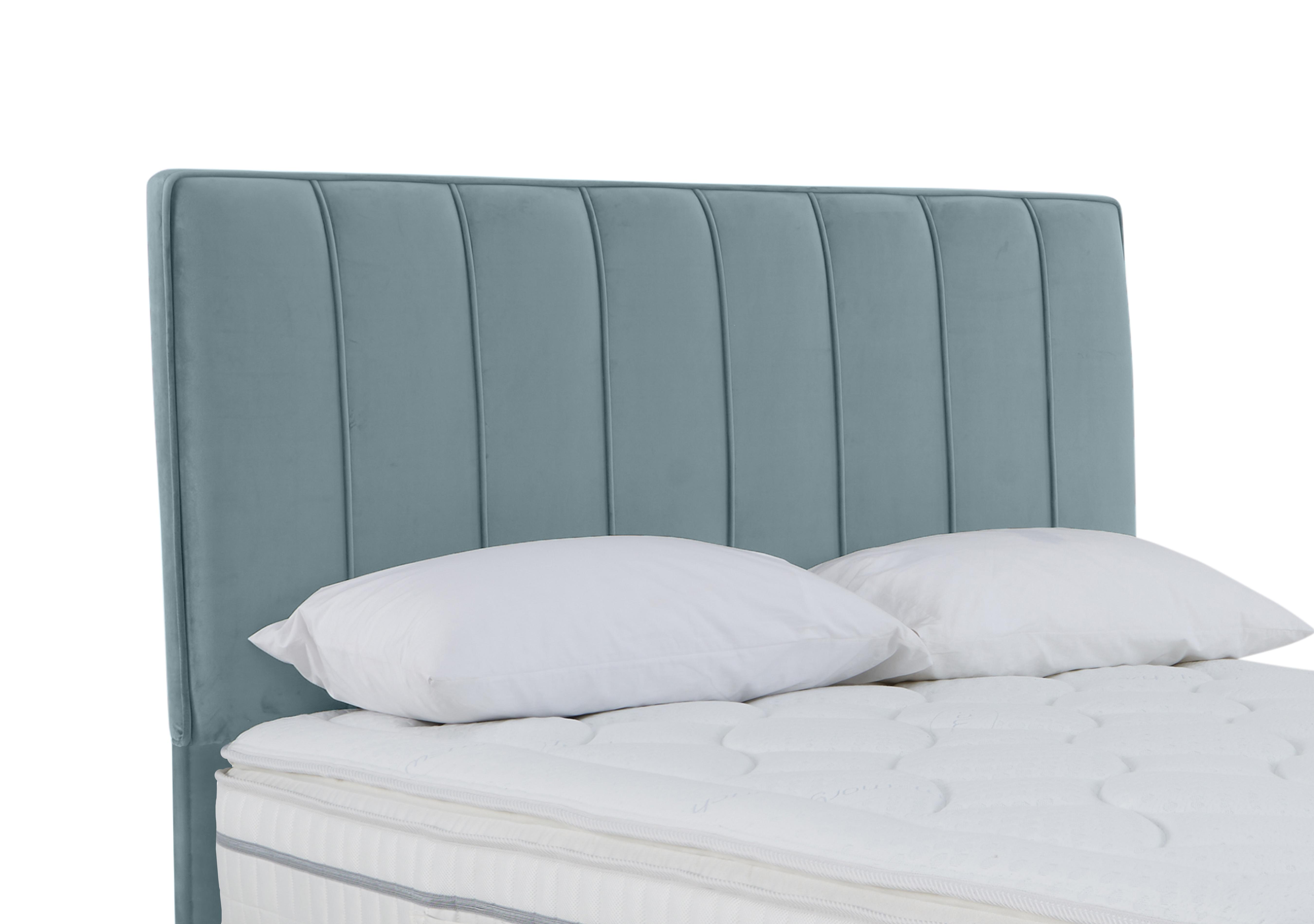 Daniel Floor Standing Headboard in Plush Light Blue on Furniture Village