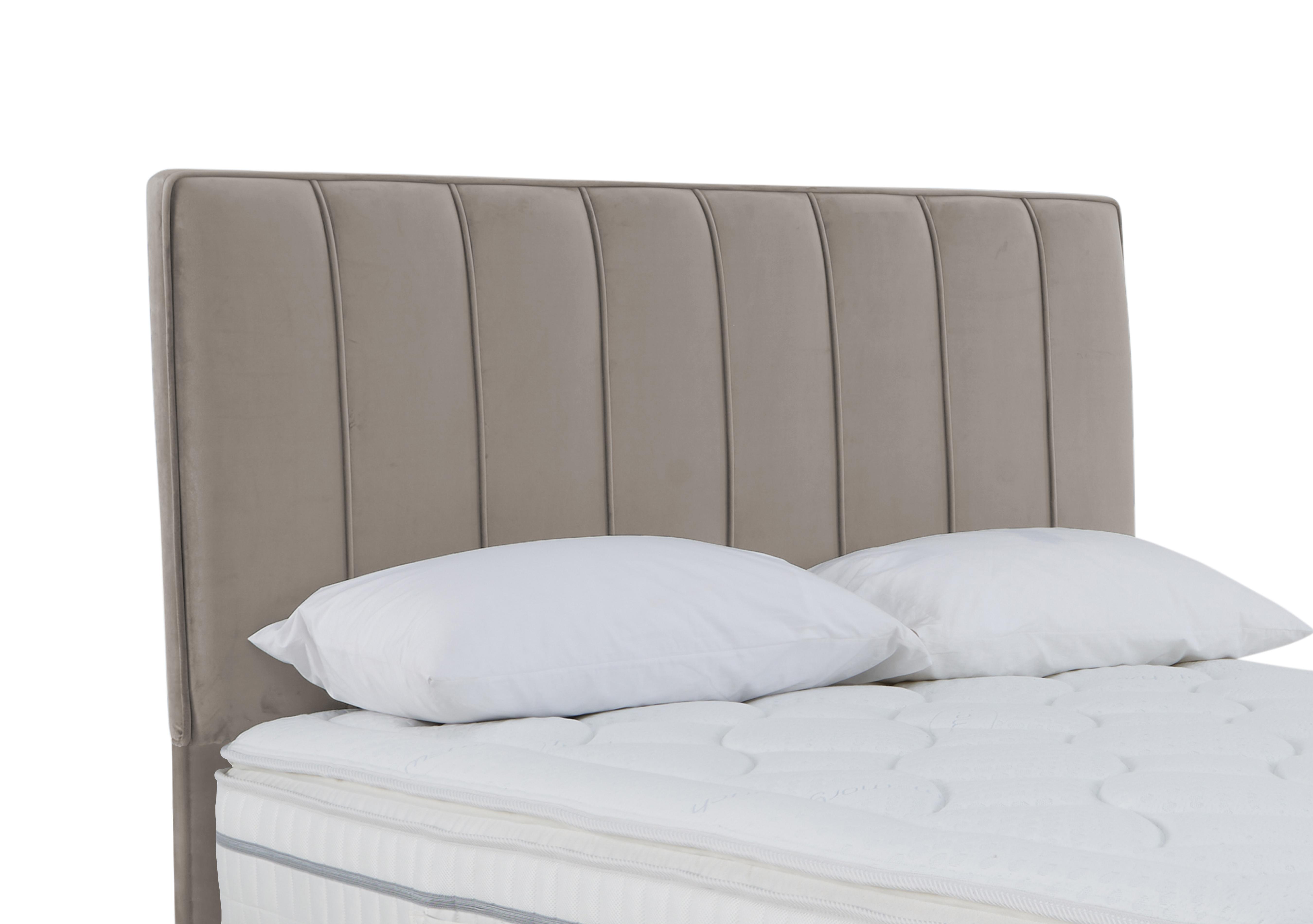 Daniel Floor Standing Headboard in Plush Light Grey on Furniture Village