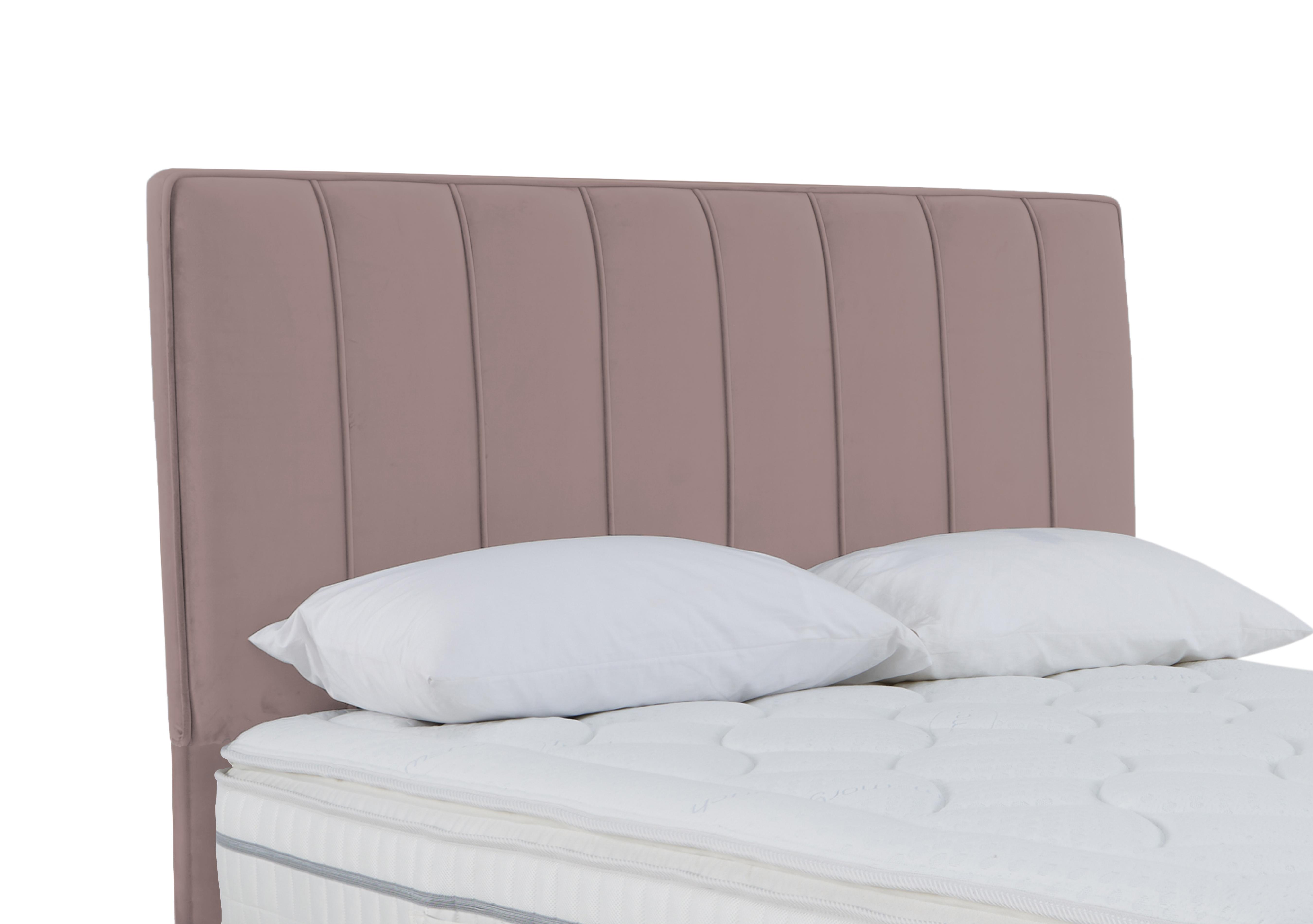 Daniel Floor Standing Headboard in Plush Light Pink on Furniture Village