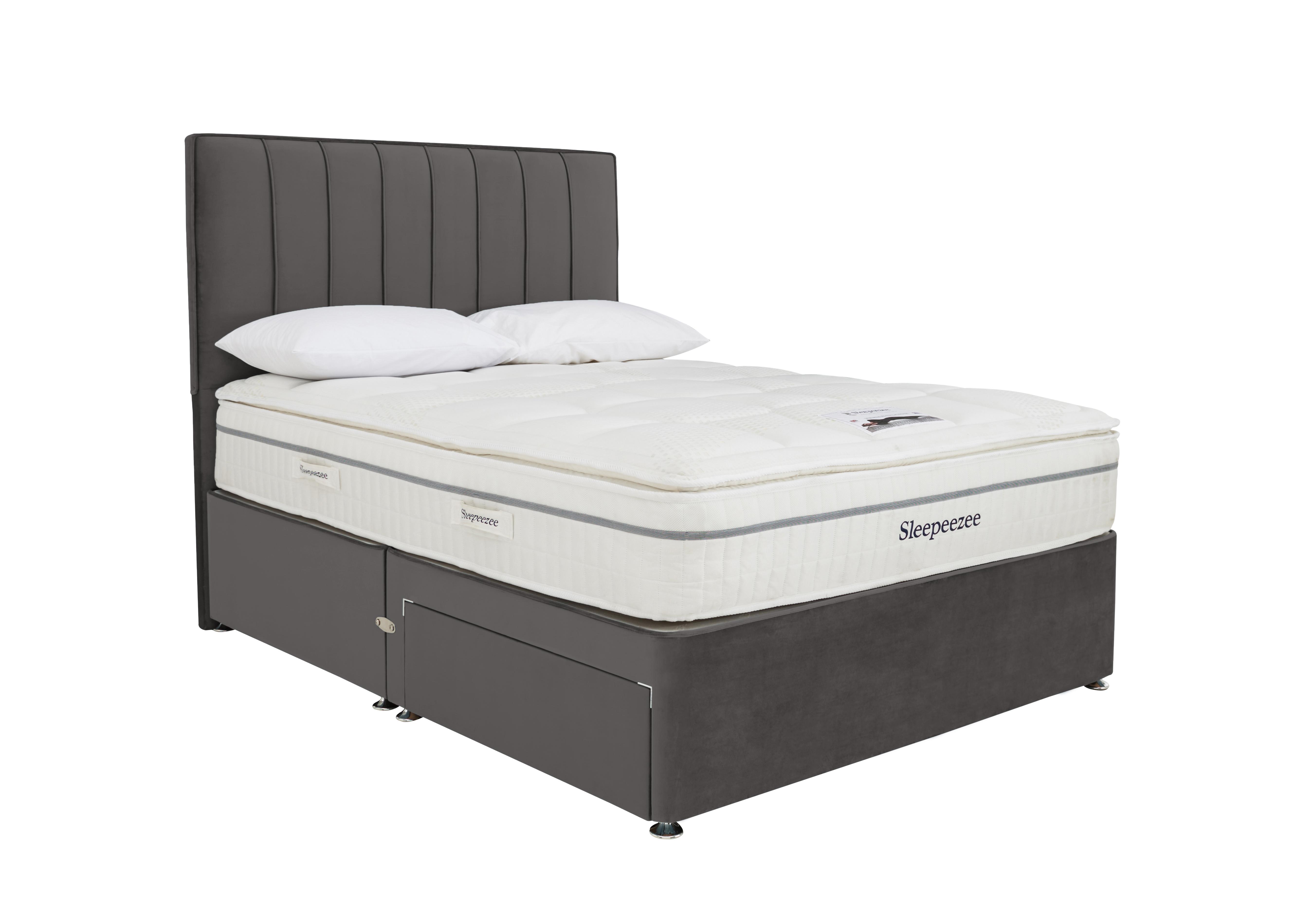 Tranquility 2800 Divan Set in Plush Dark Grey on Furniture Village