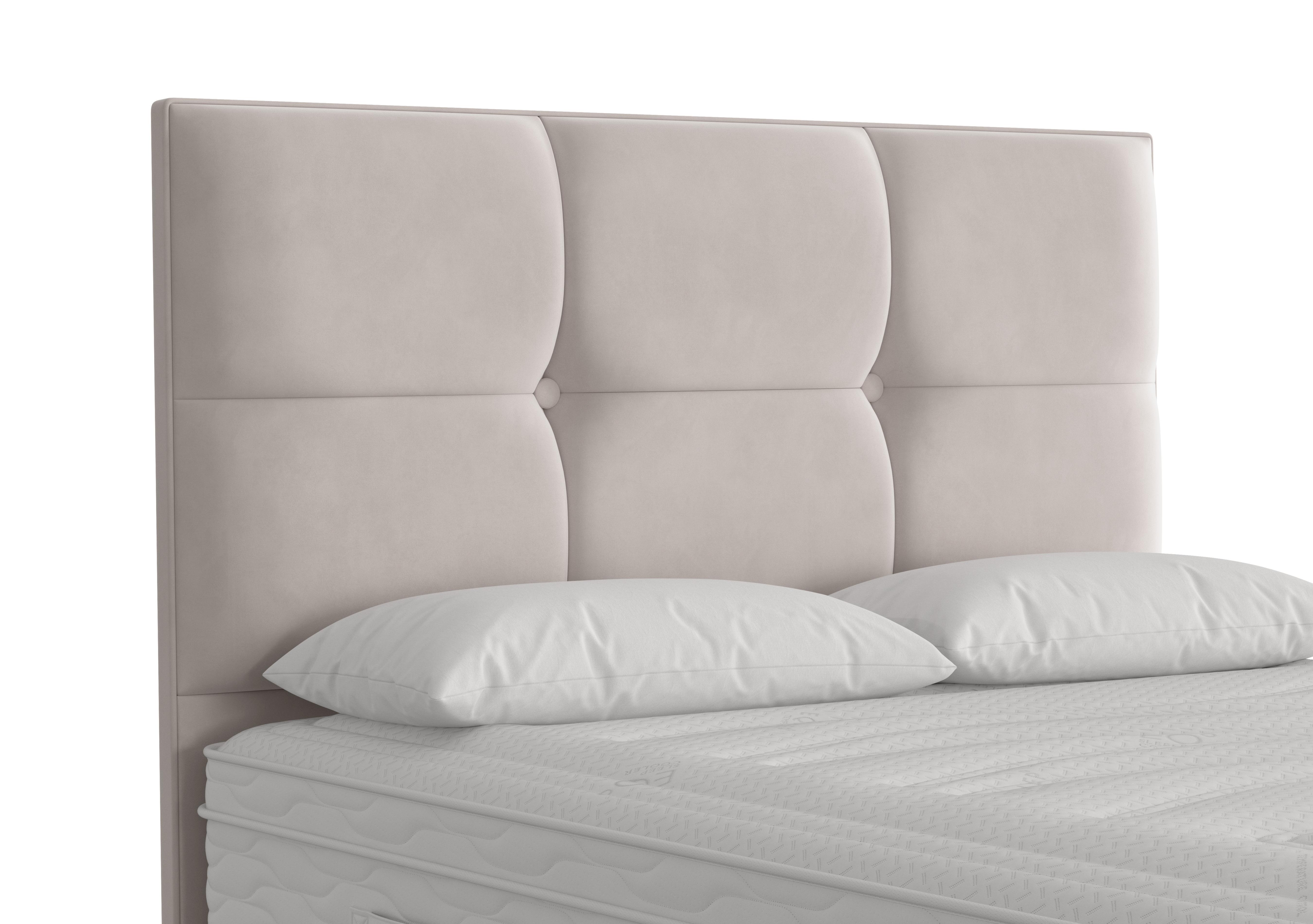 Rubix Floor Standing Headboard in Plush Argent on Furniture Village