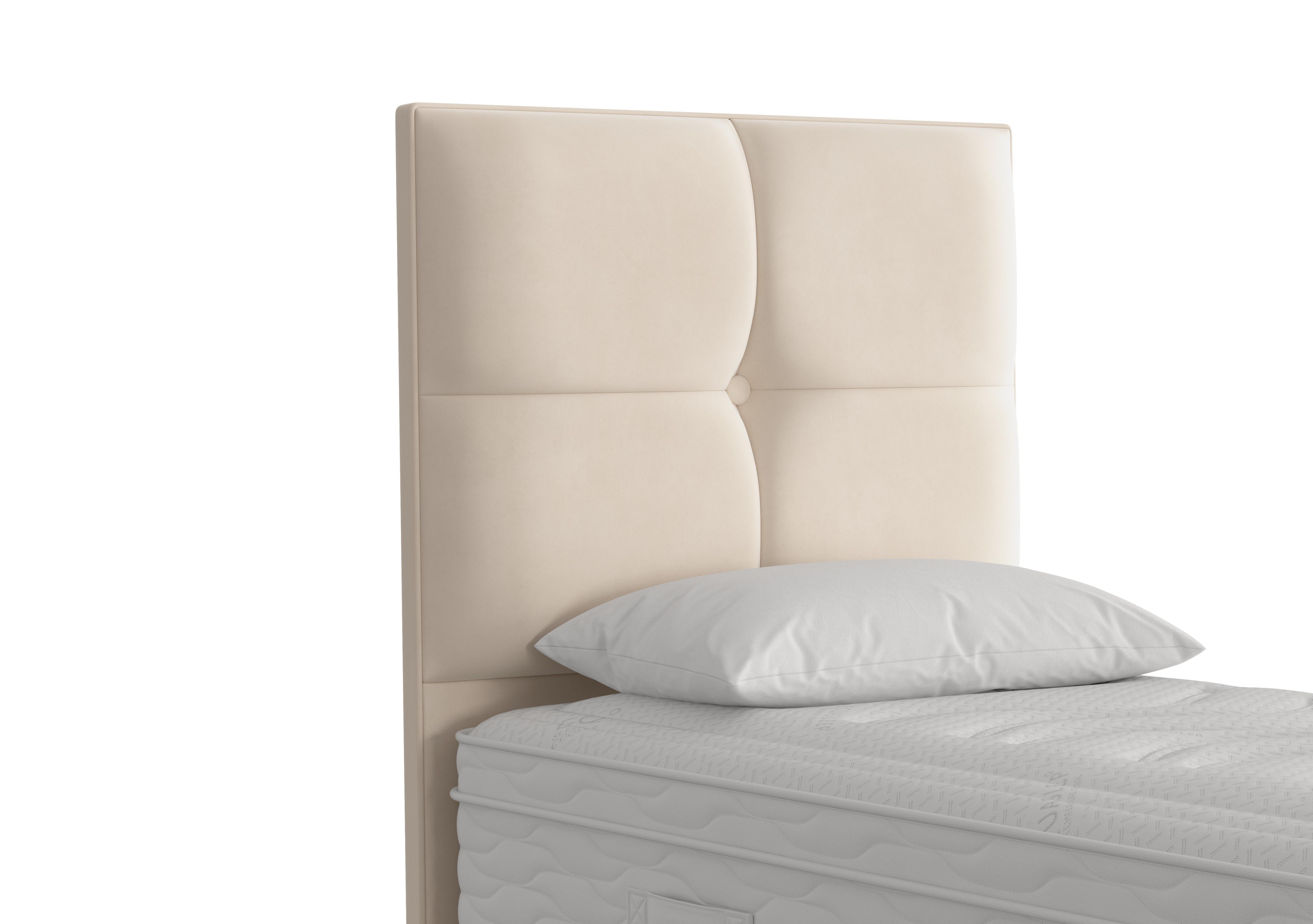 Rubix Floor Standing Headboard in Plush Ecru on Furniture Village