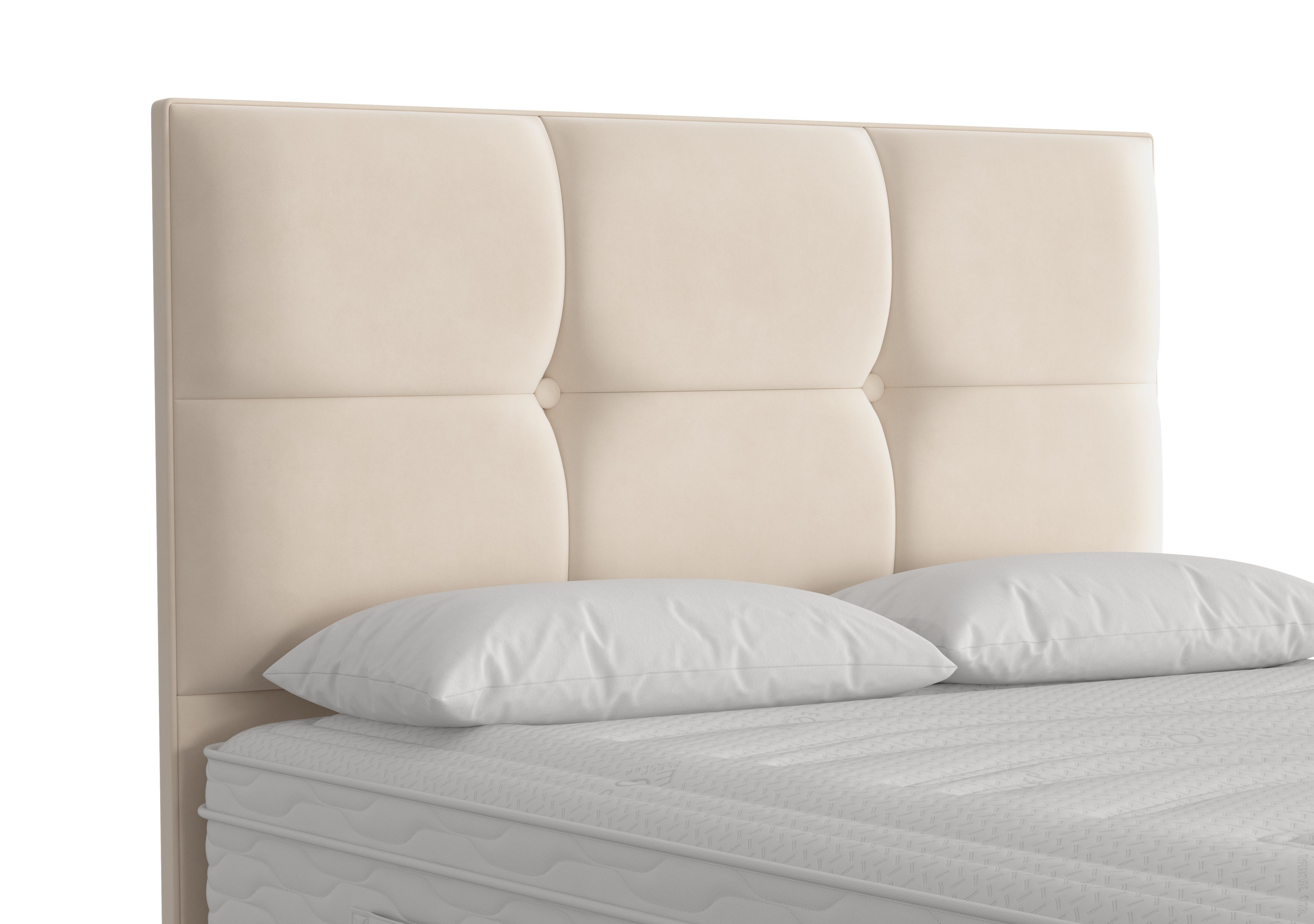 Rubix Floor Standing Headboard in Plush Ecru on Furniture Village