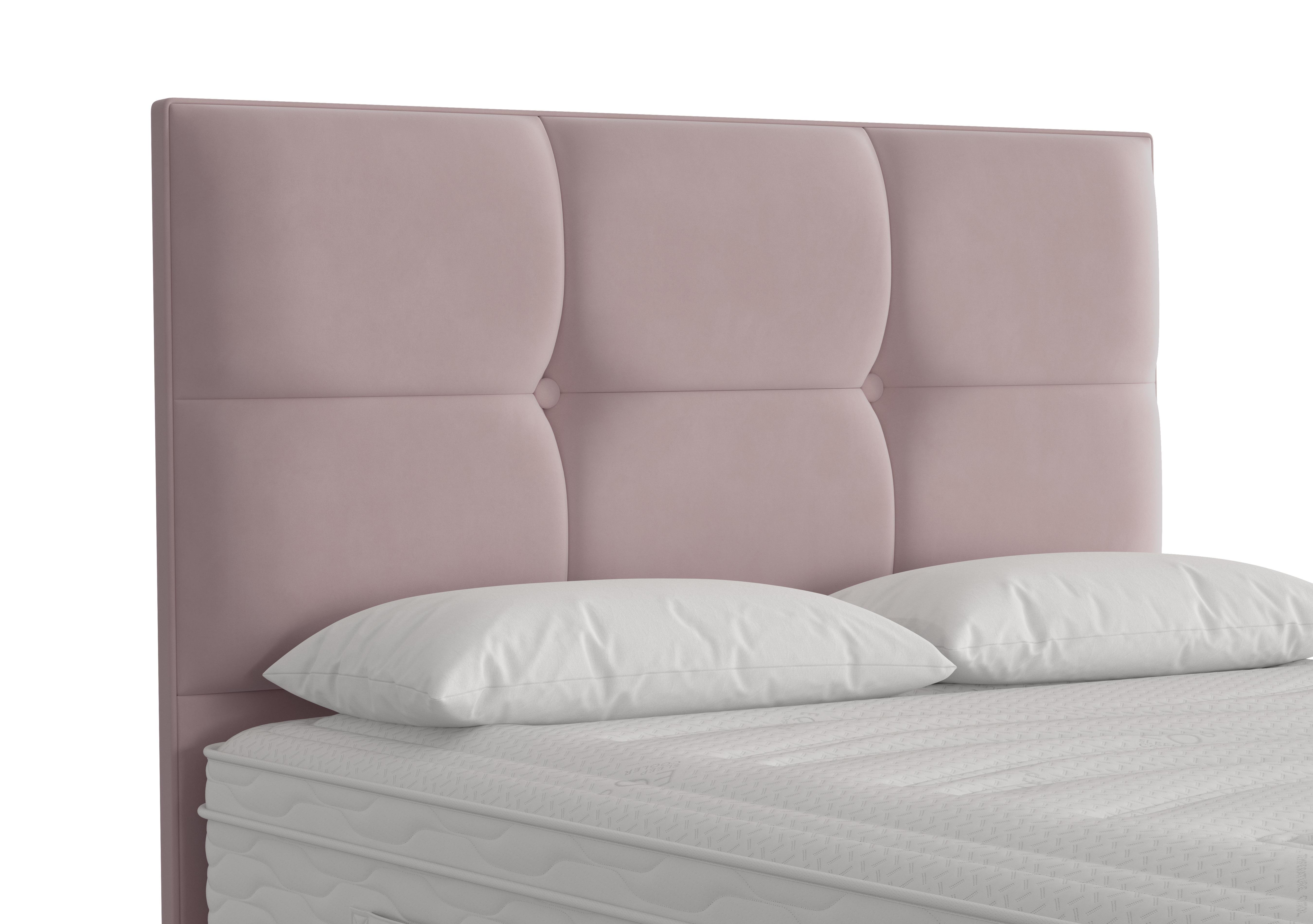 Rubix Floor Standing Headboard in Plush Lilac on Furniture Village