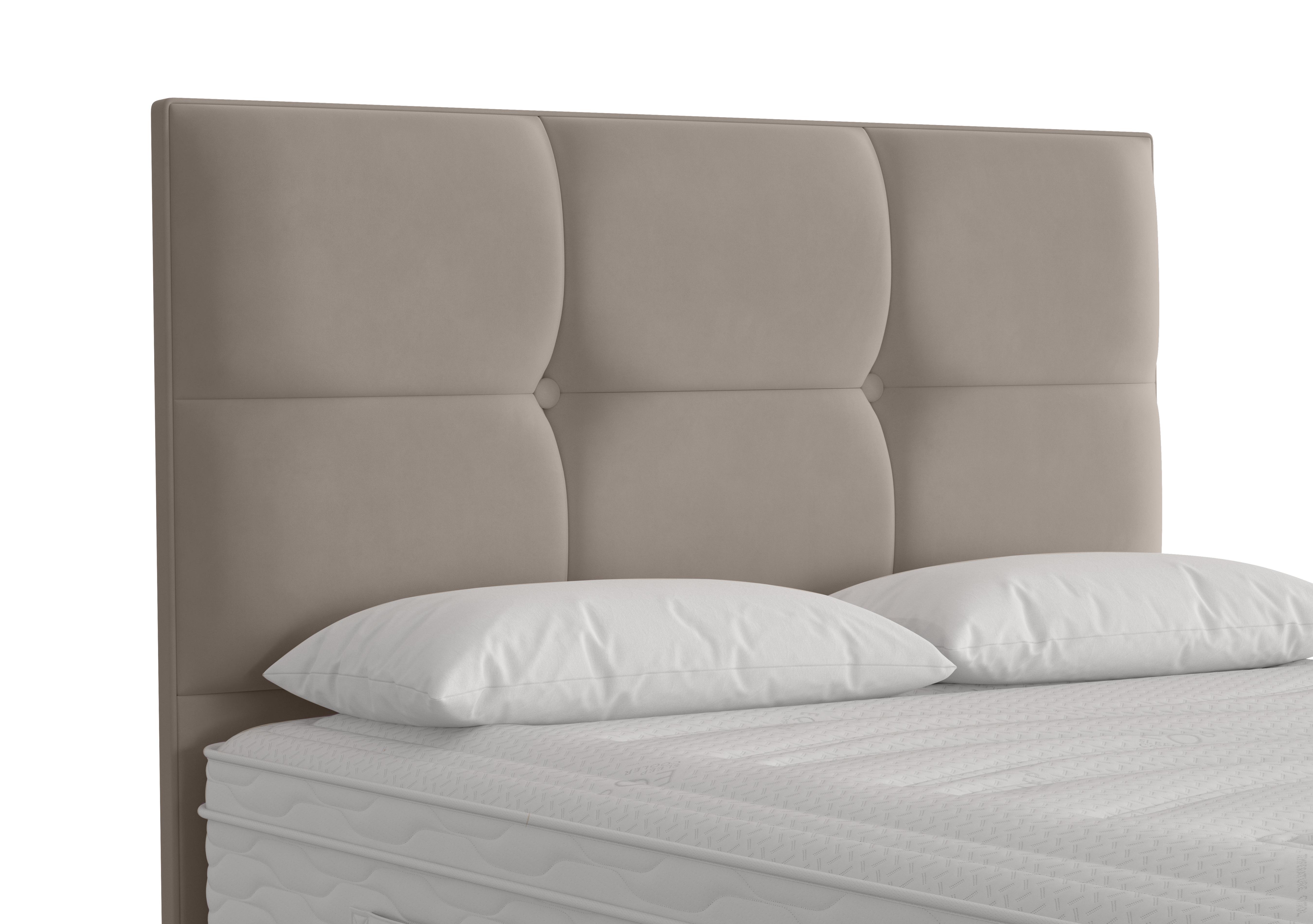 Rubix Floor Standing Headboard in Plush Mole on Furniture Village
