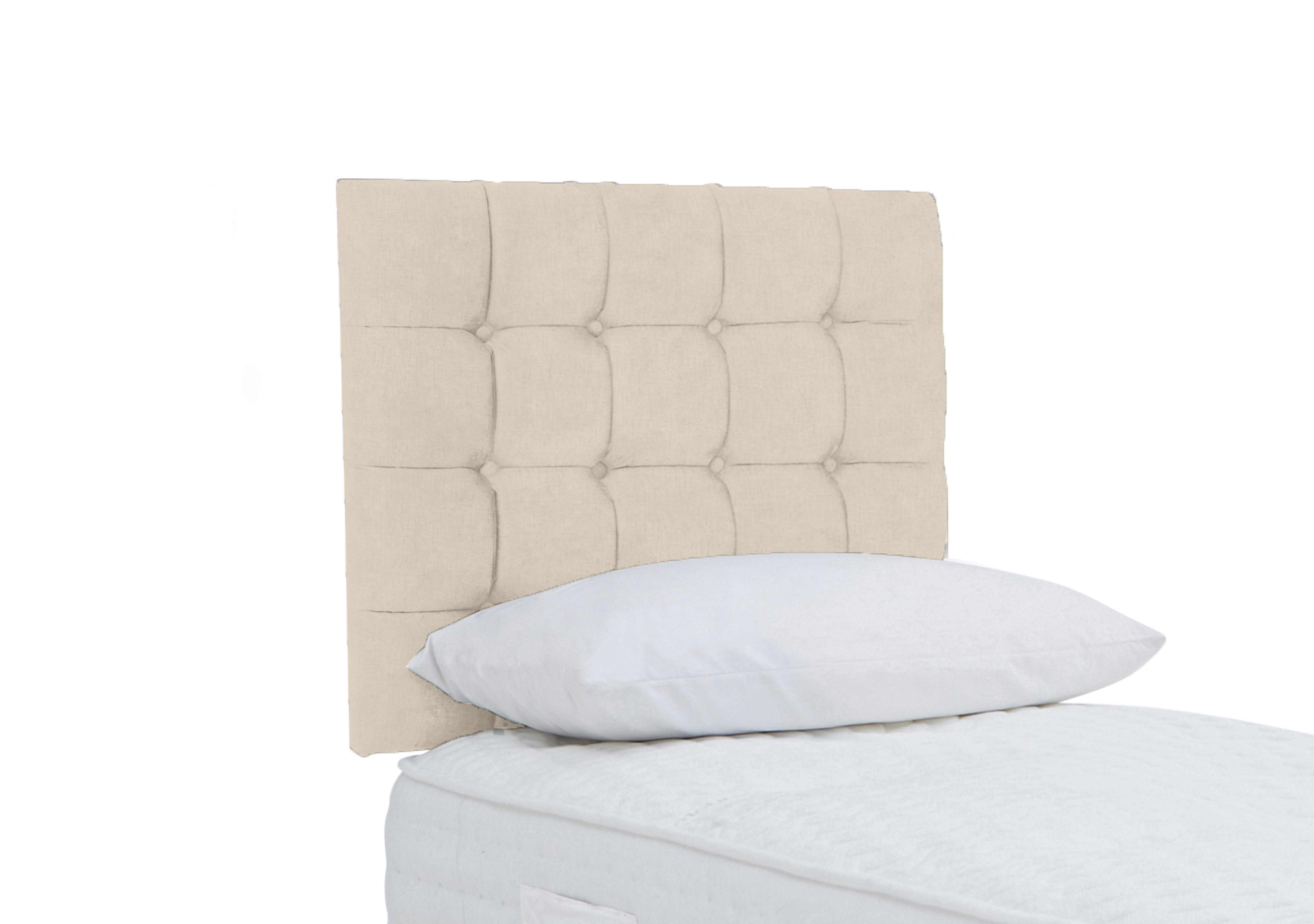 Dice Strutted Headboard in Plush Ecru on Furniture Village