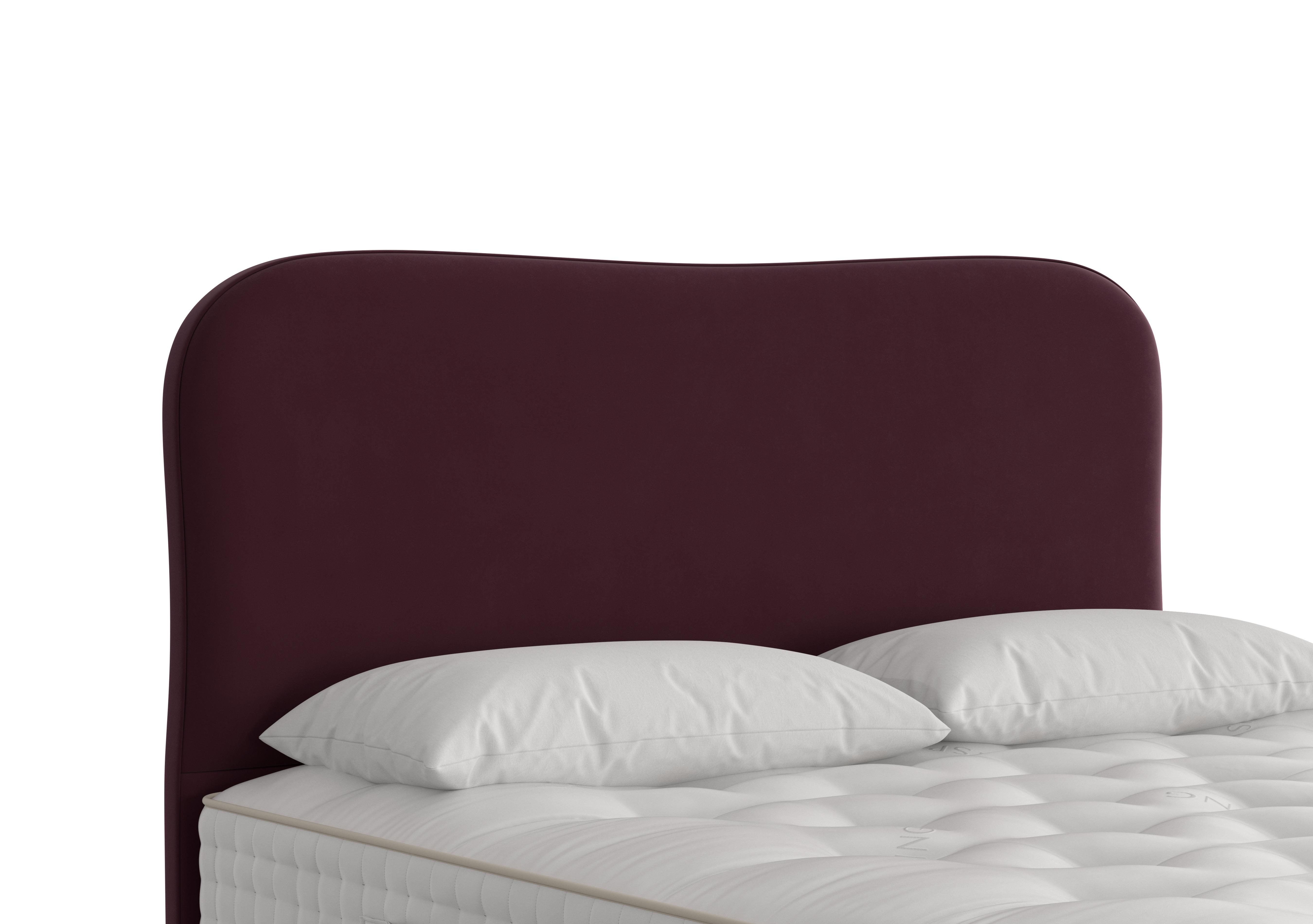 Lennox Floor Standing Headboard in 2107 Plush Aubergine on Furniture Village