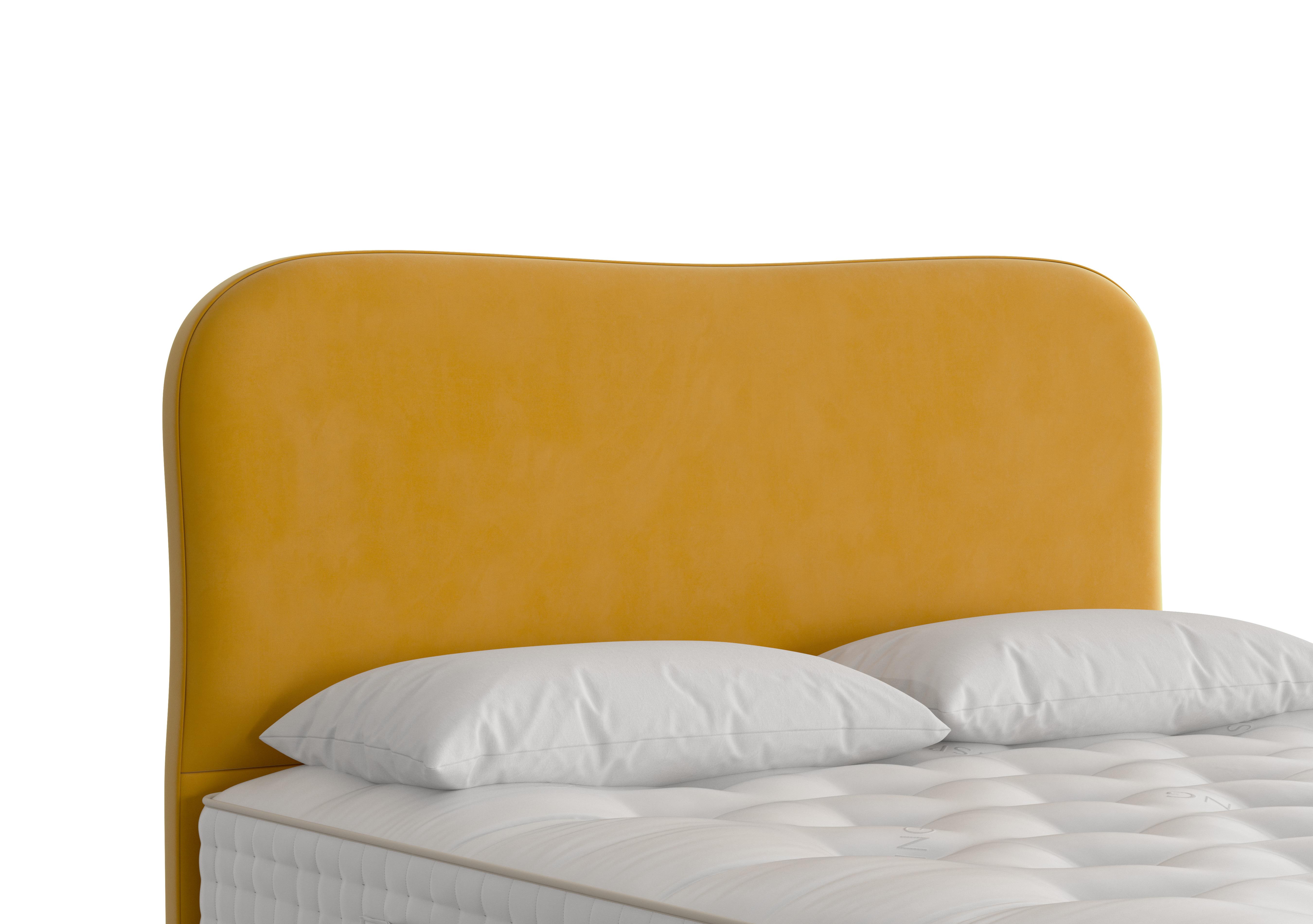 Lennox Floor Standing Headboard in 2112 Plush Saffron on Furniture Village