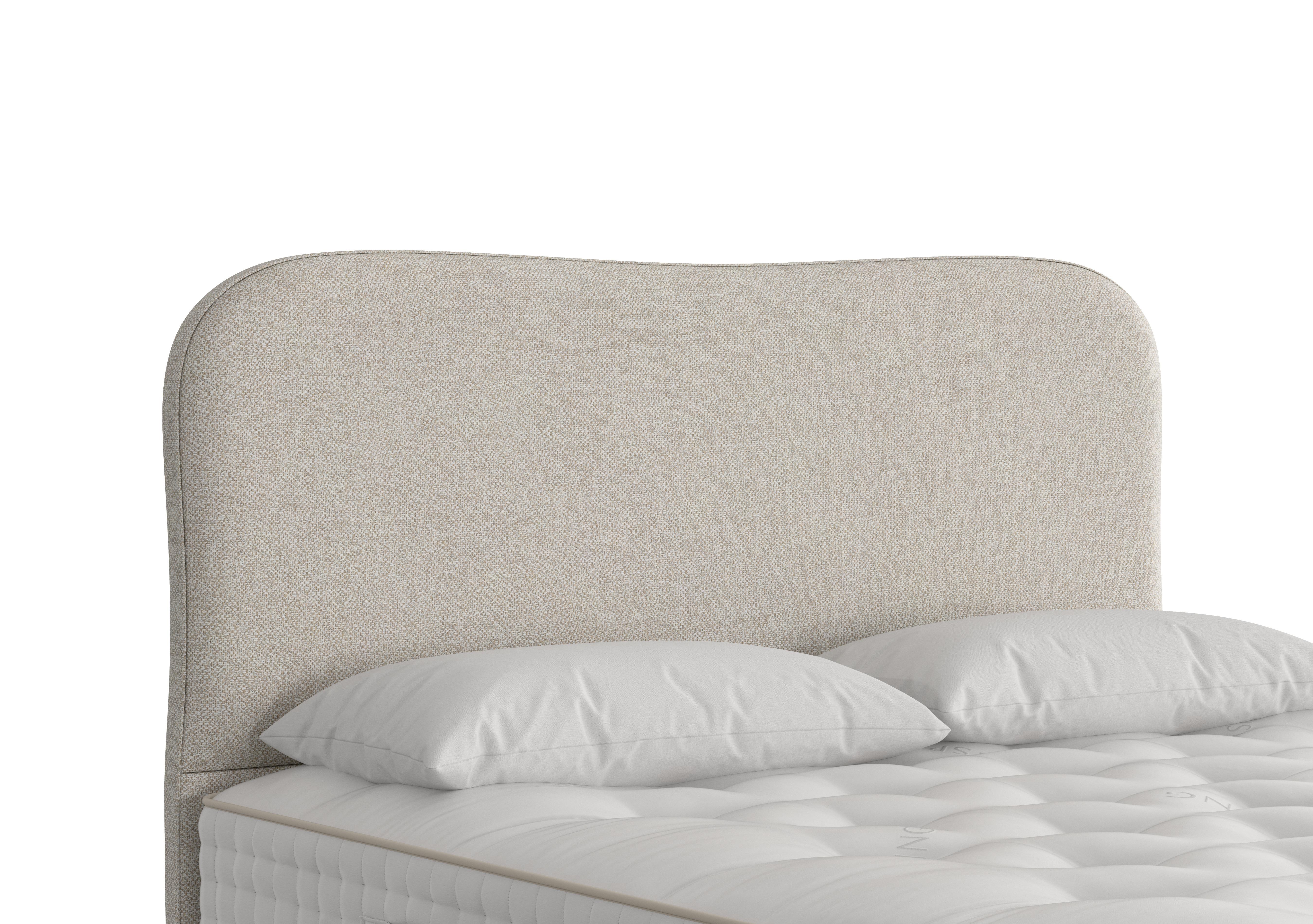 Lennox Floor Standing Headboard in 2150 Boucle Stone on Furniture Village