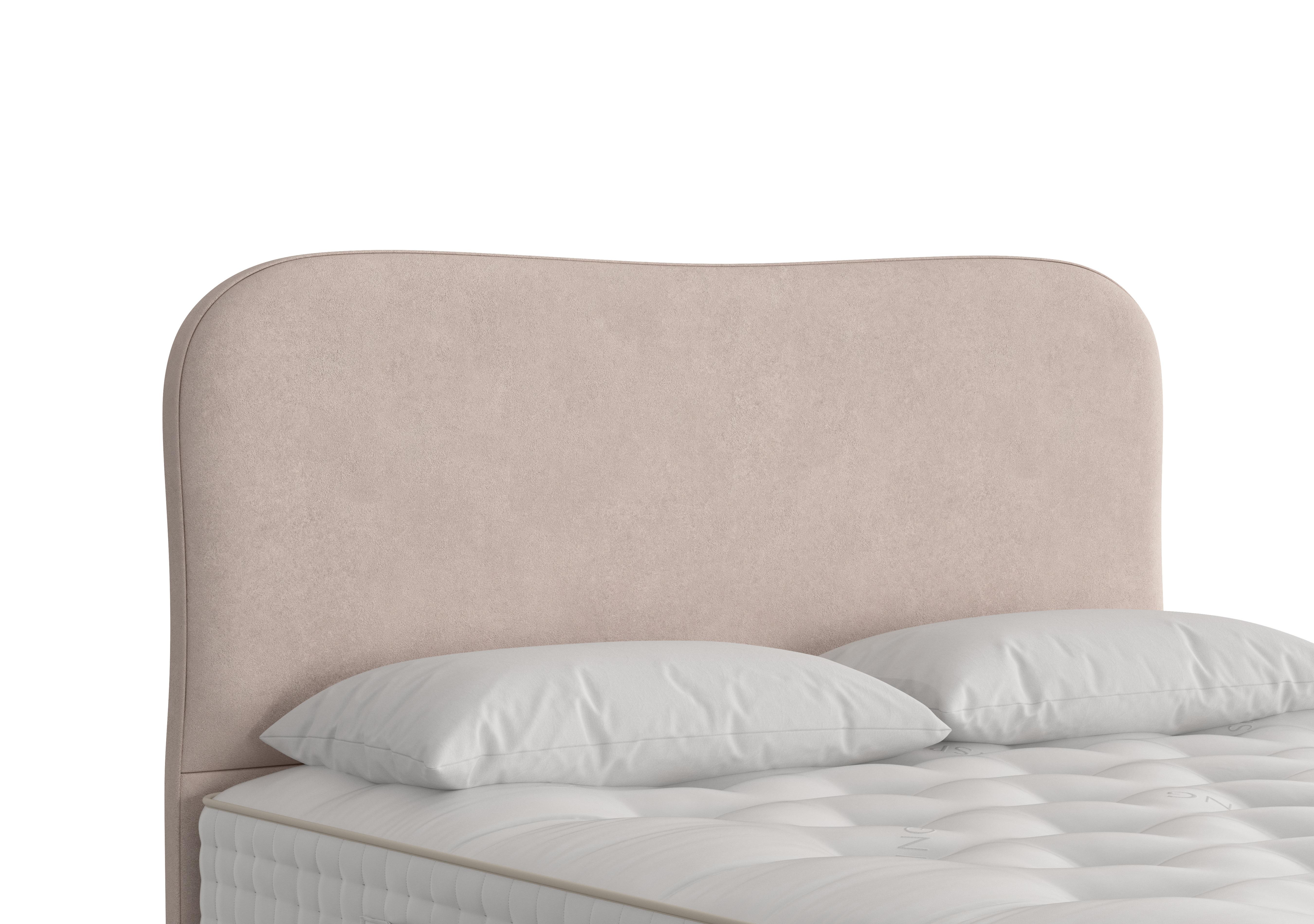 Lennox Floor Standing Headboard in 405 Faux Suede Mink on Furniture Village