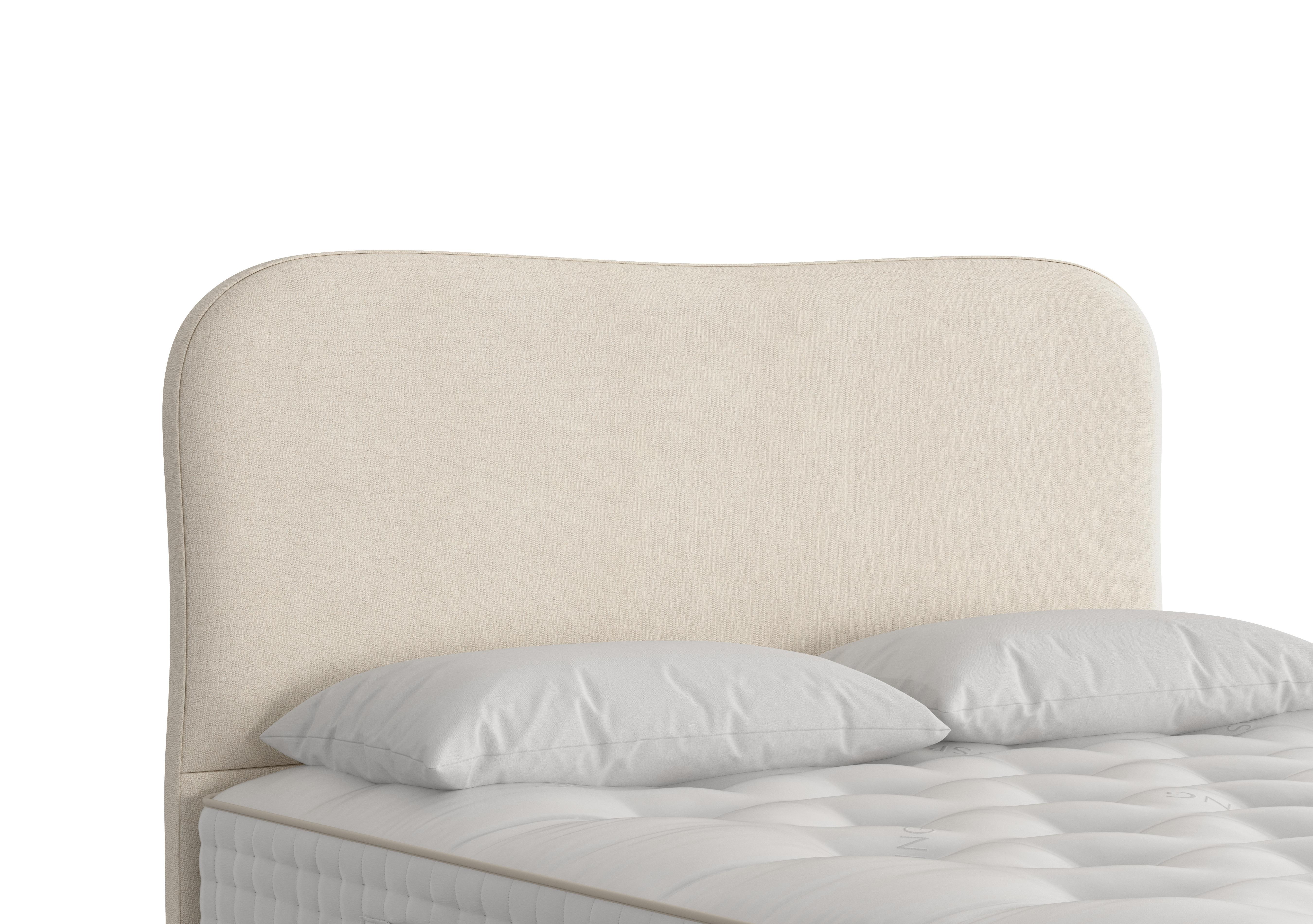 Lennox Floor Standing Headboard in 750 Chain Weave Fawn on Furniture Village