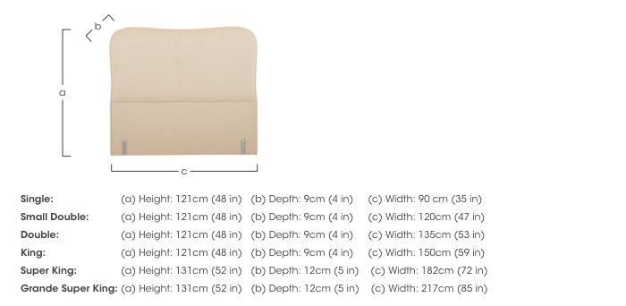 Lennox Floor Standing Headboard in  on Furniture Village