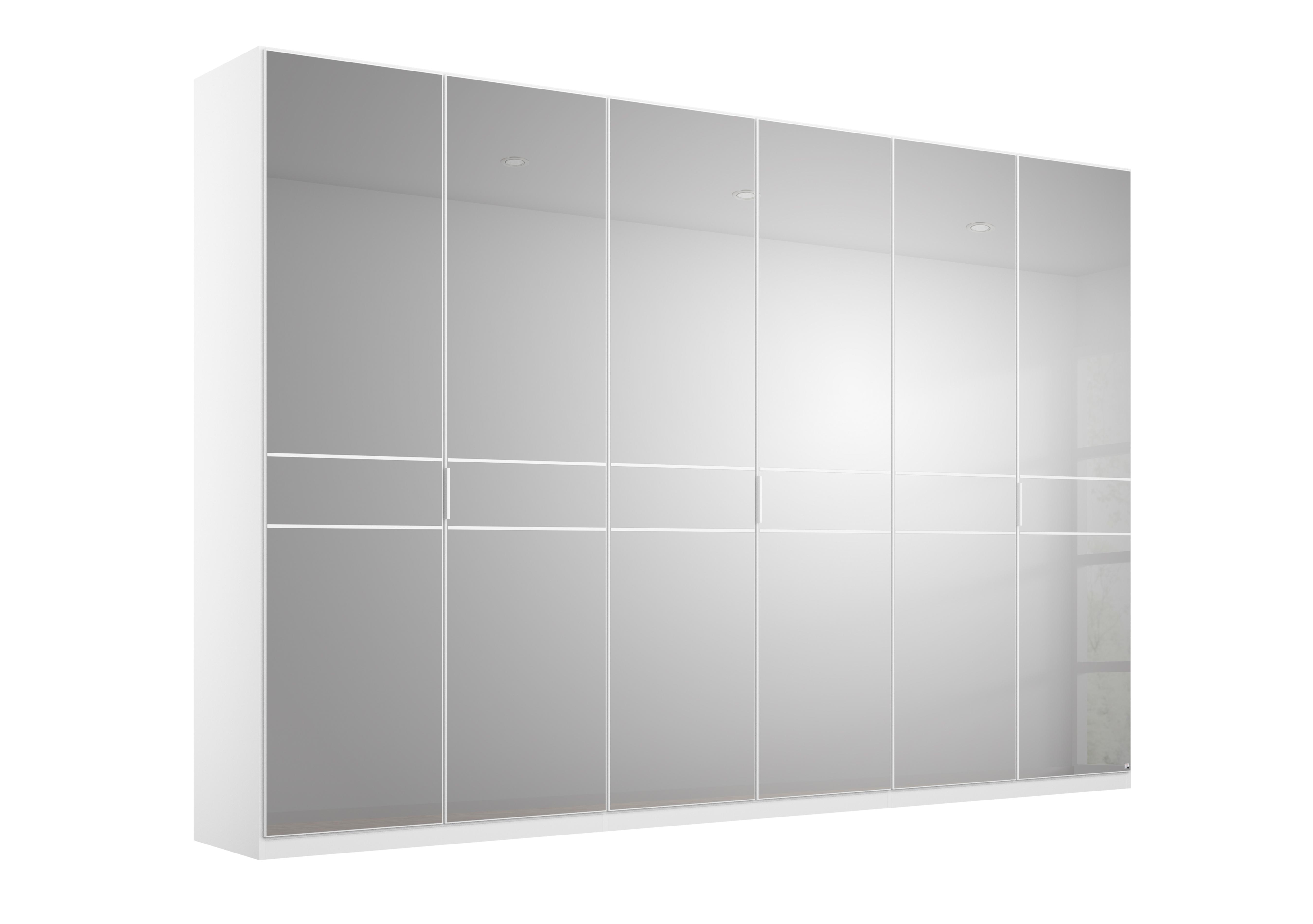 Lando Hinged Mirror Wardrobe in Z011k White Matt on Furniture Village