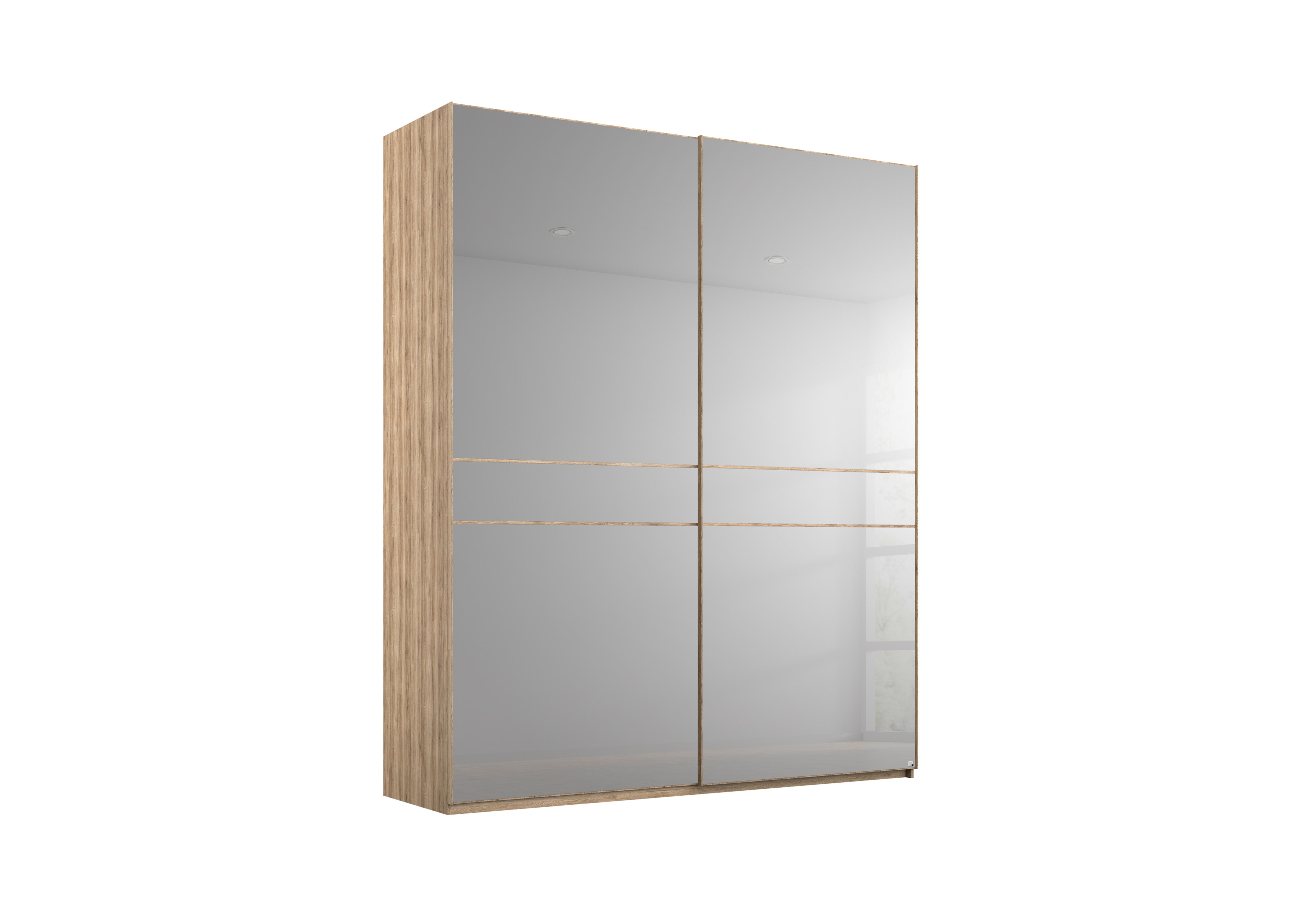 Lando Sliding Mirror Wardrobe in Z051k Sanremo Oak Light on Furniture Village