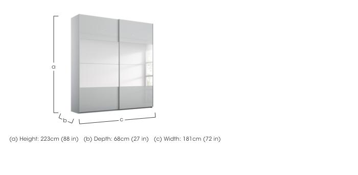 Formes Glass 2 Door Sliding Wardrobe with Mirror in  on Furniture Village
