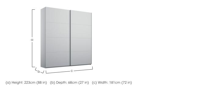 Formes Decor 2 Door Slider Wardrobe in  on Furniture Village