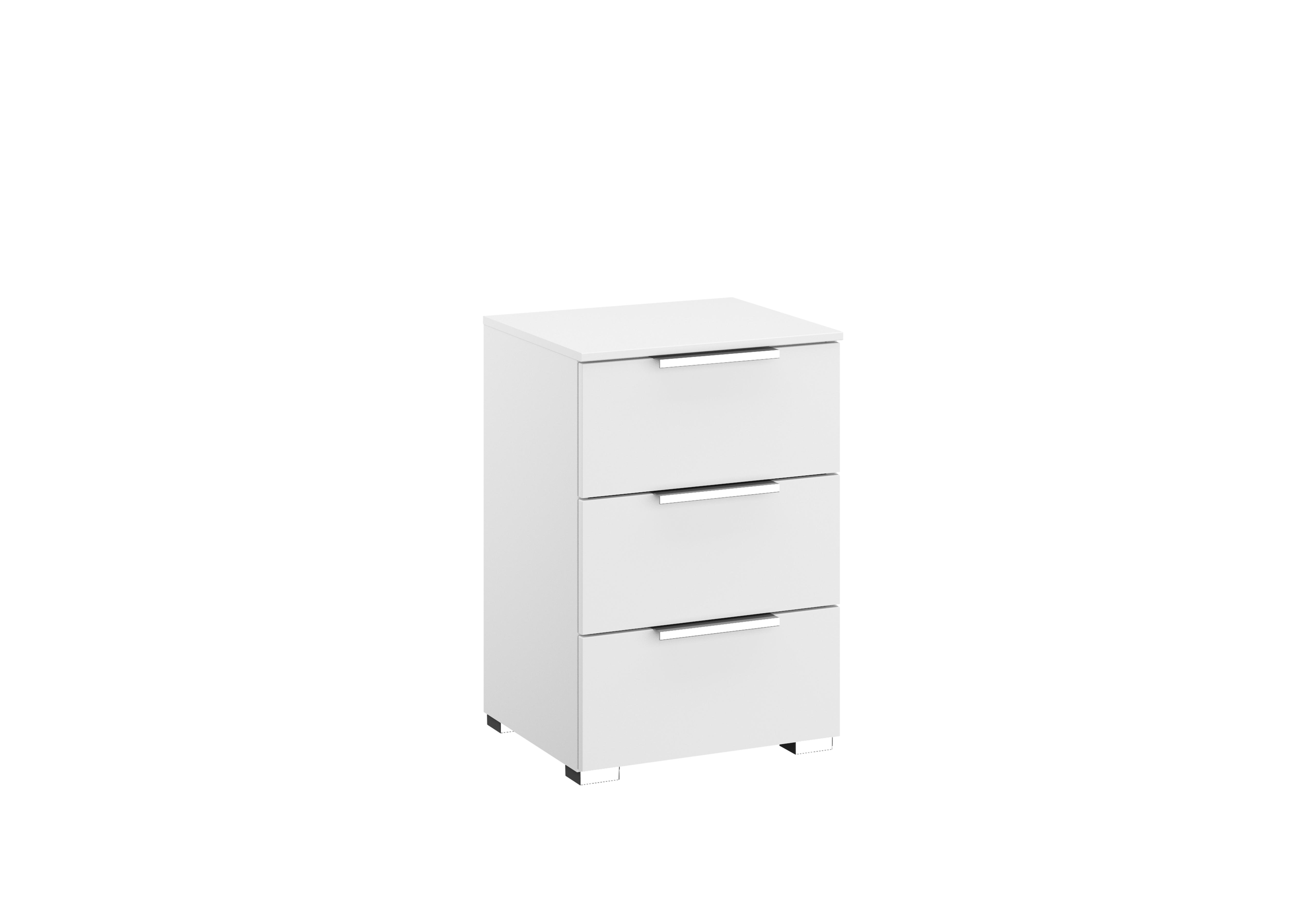 Formes Decor 3 Drawer Bedside Chest in A130b White on Furniture Village