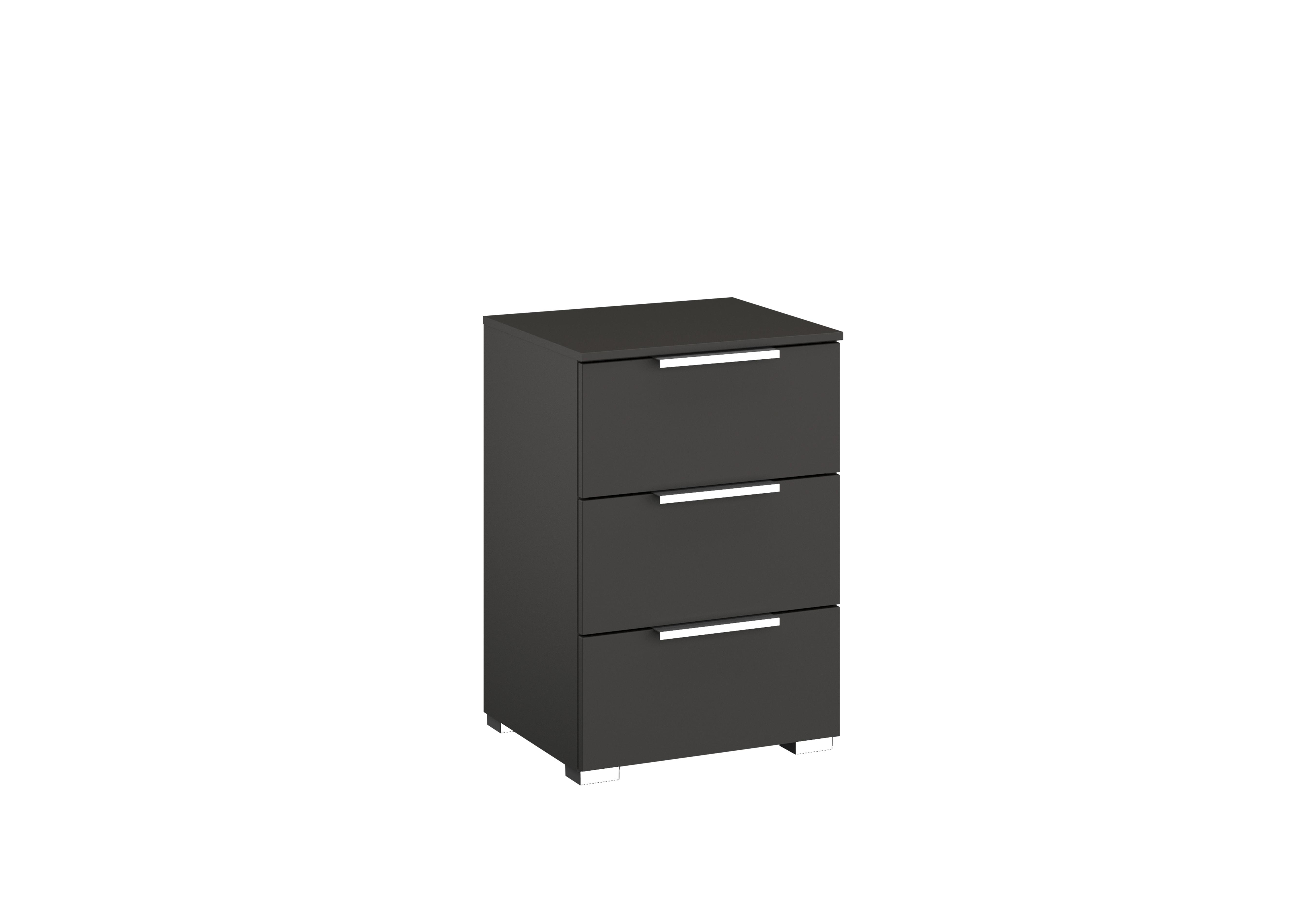 Formes Decor 3 Drawer Bedside Chest in A138b Graphite on Furniture Village
