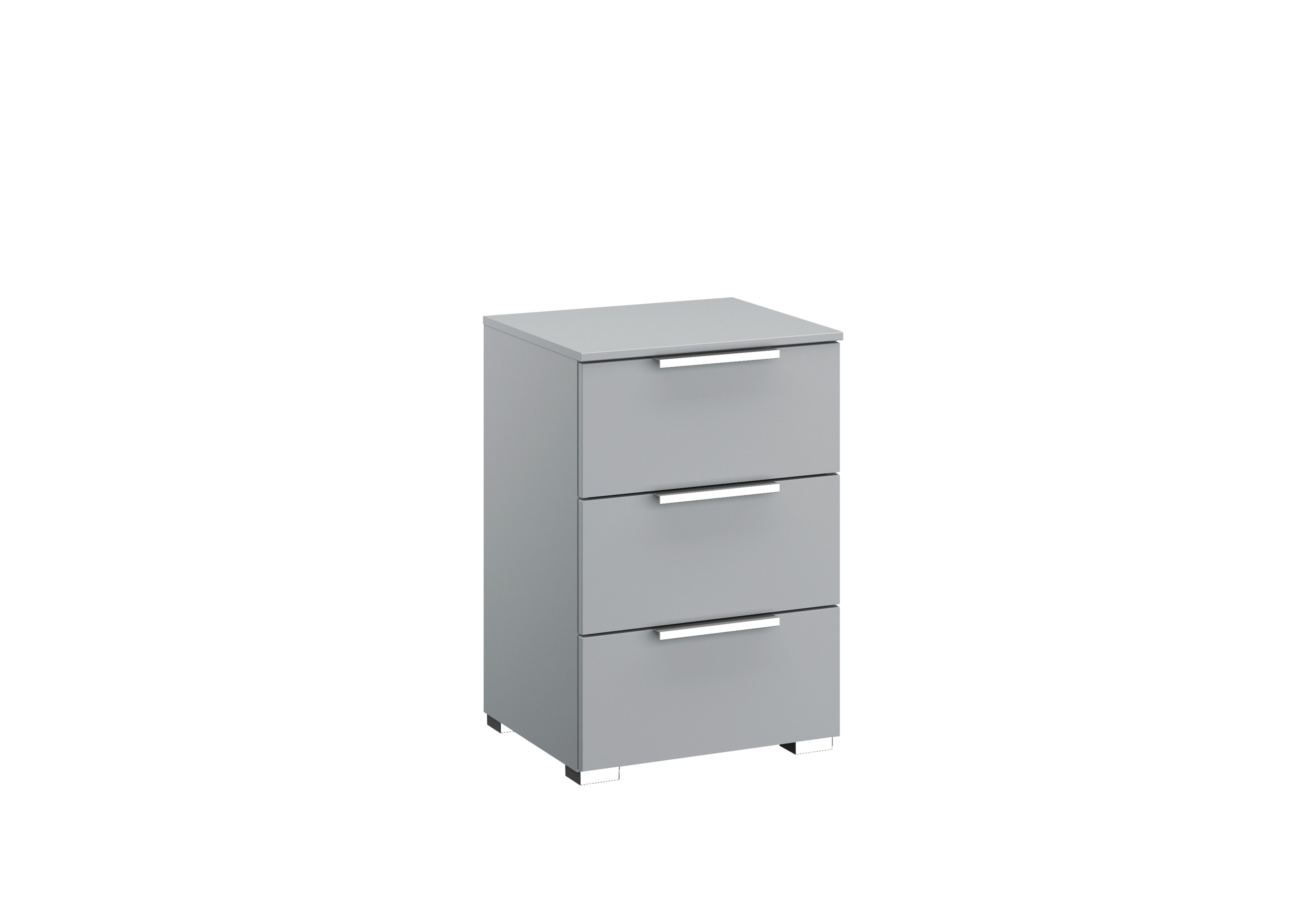 Formes Decor 3 Drawer Bedside Chest in A142b Silk Grey on Furniture Village