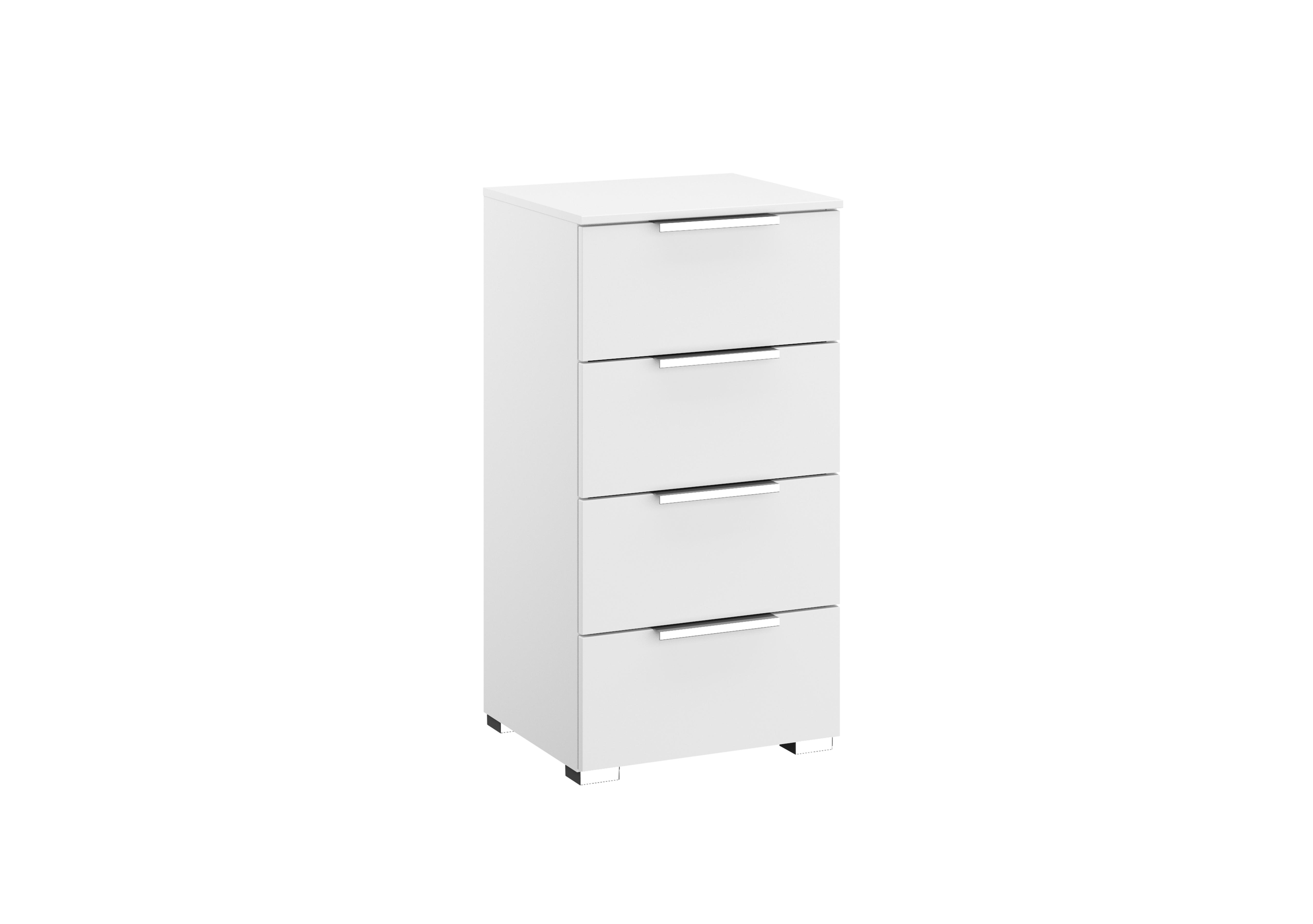 Formes Decor 4 Drawer Narrow Chest in A130b White on Furniture Village