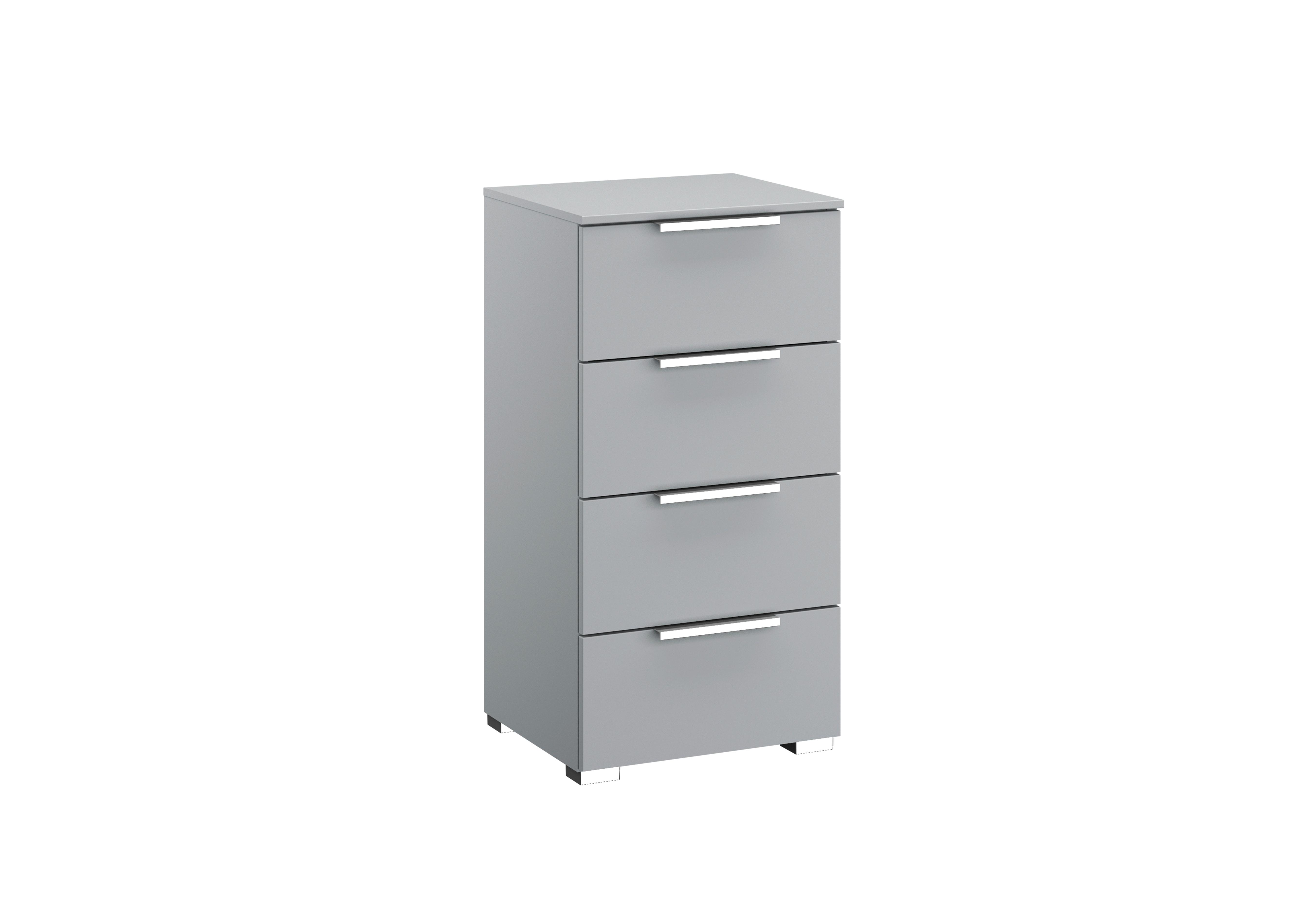 Formes Decor 4 Drawer Narrow Chest in A142b Silk Grey on Furniture Village