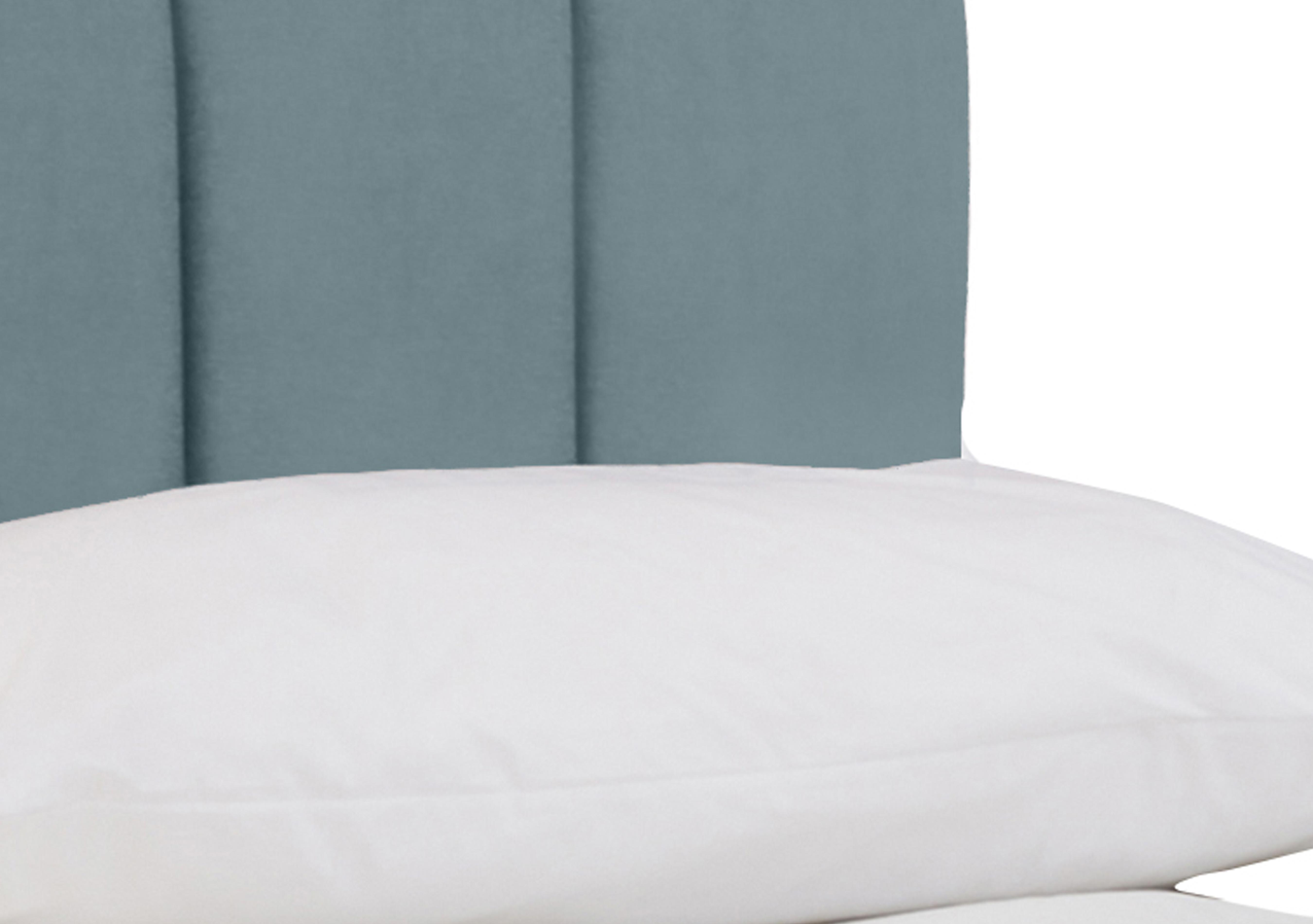 Beam Floor Standing Headboard in Plush Light Blue on Furniture Village