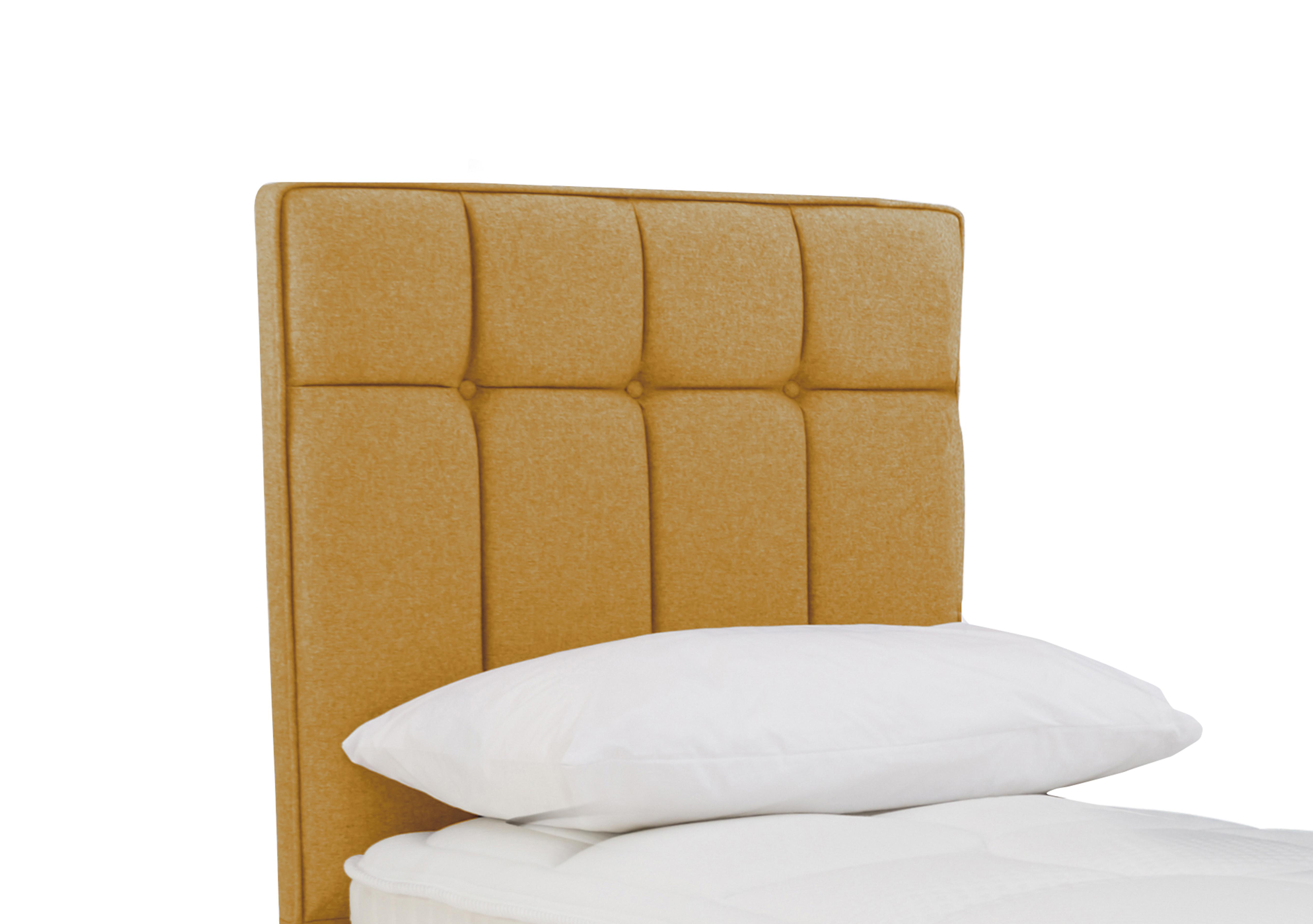 Beam Floor Standing Headboard in Tweed 400 Mustard on Furniture Village