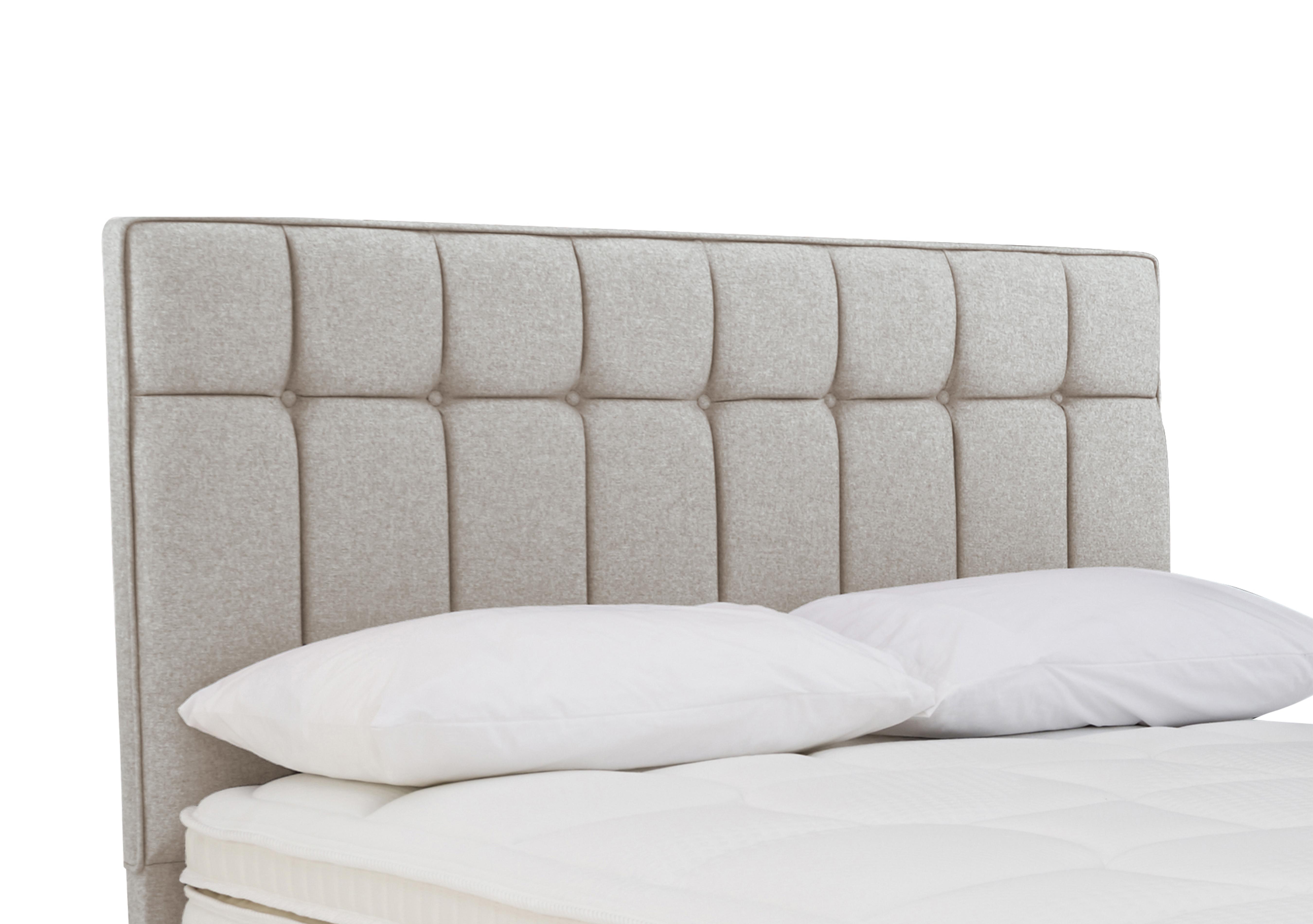 Beam Floor Standing Headboard in Tweed 805 Stone on Furniture Village