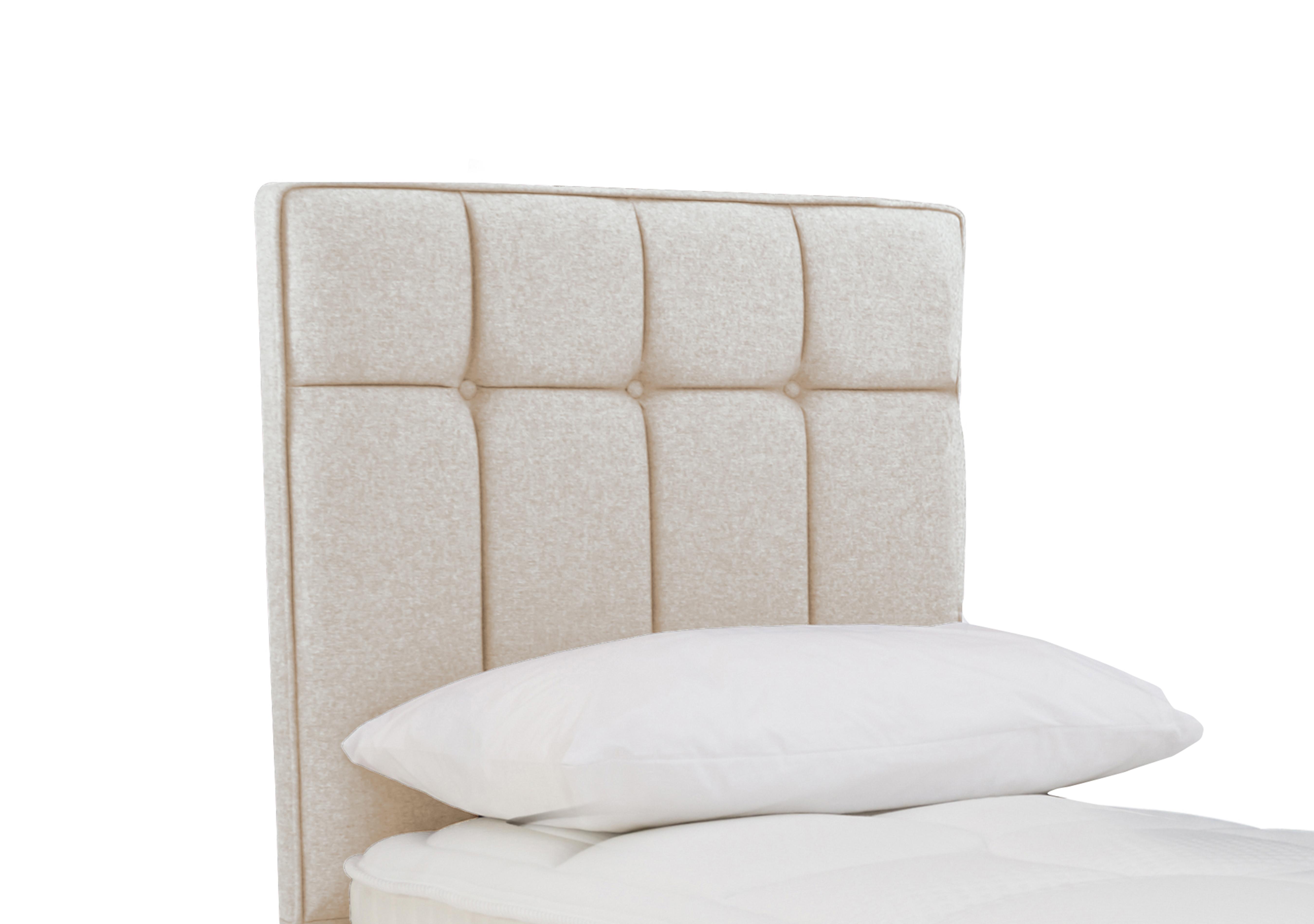 Beam Floor Standing Headboard in Tweed 900 Cream on Furniture Village