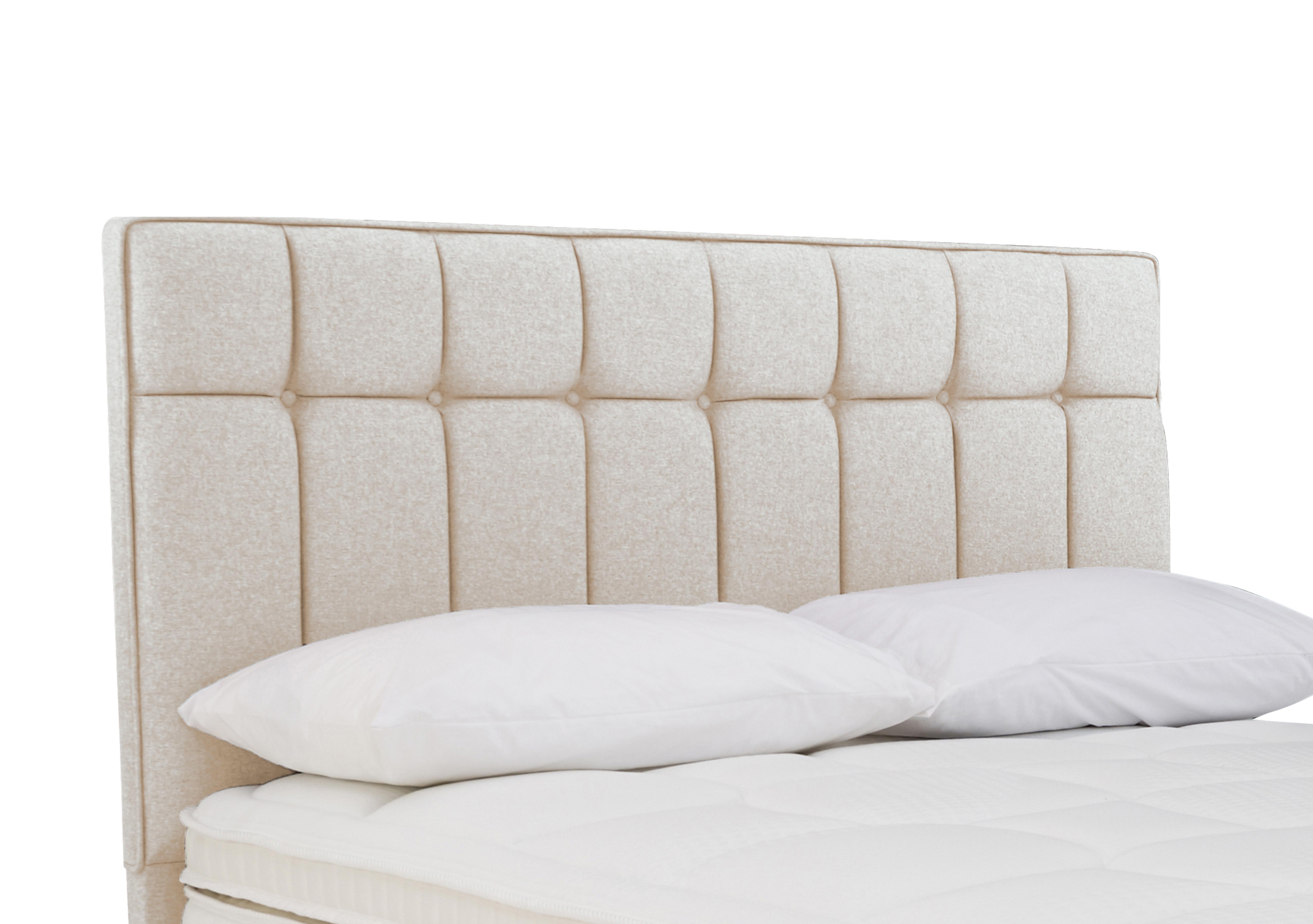 Beam Floor Standing Headboard in Tweed 900 Cream on Furniture Village