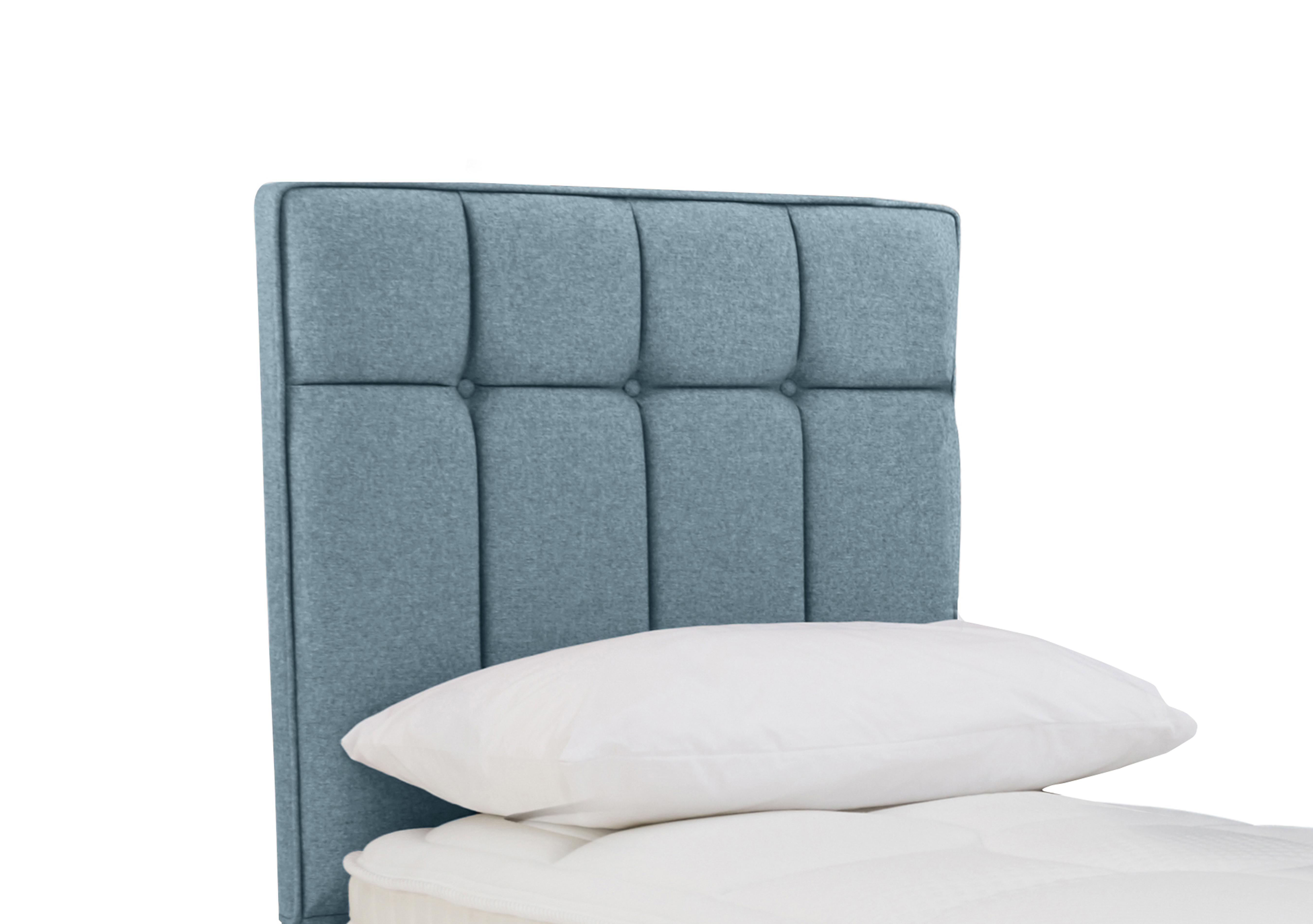 Beam Floor Standing Headboard in Weave Teal on Furniture Village