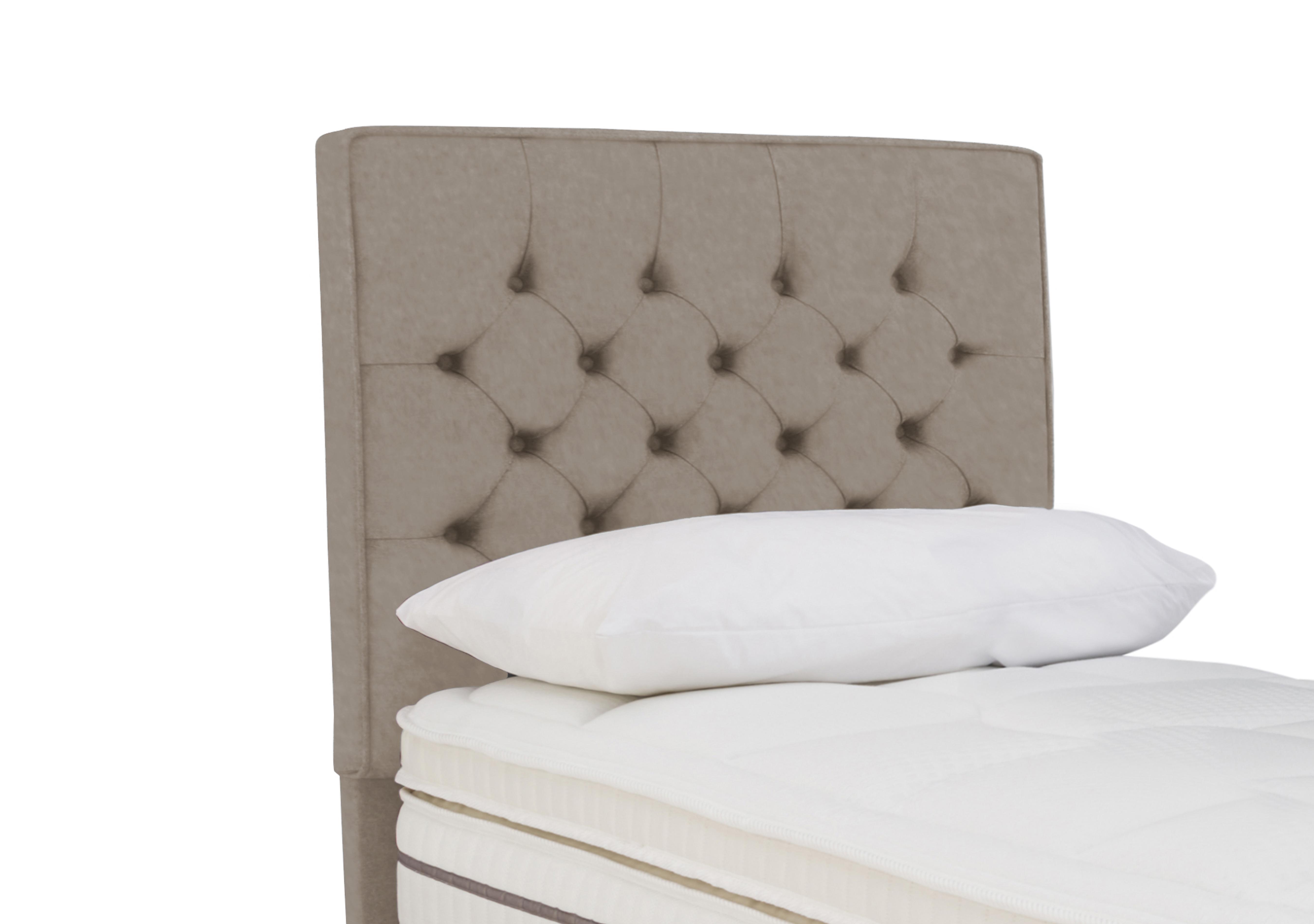 Bourbon Floor Standing Headboard in Joshua Latte on Furniture Village