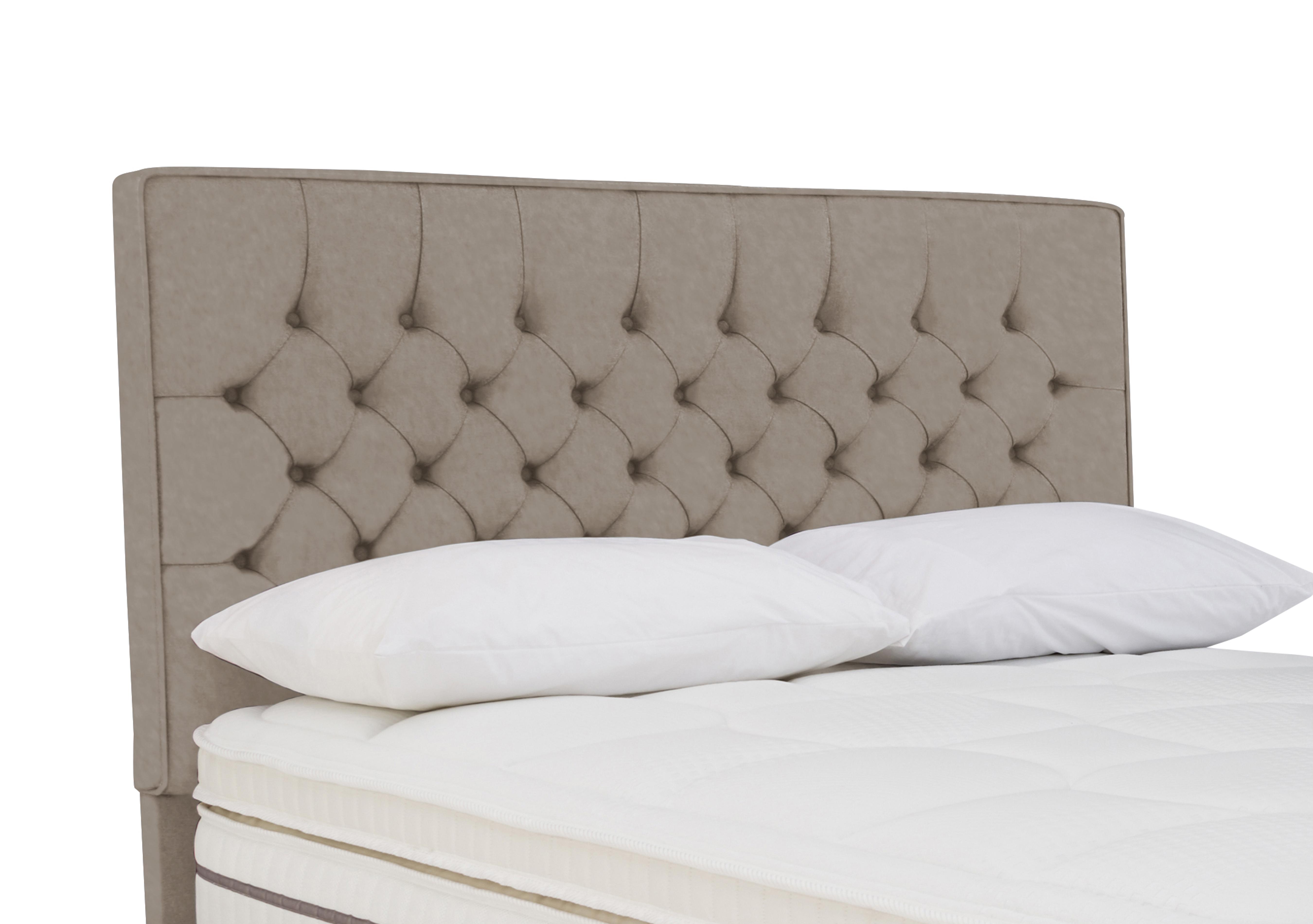 Bourbon Floor Standing Headboard in Joshua Latte on Furniture Village