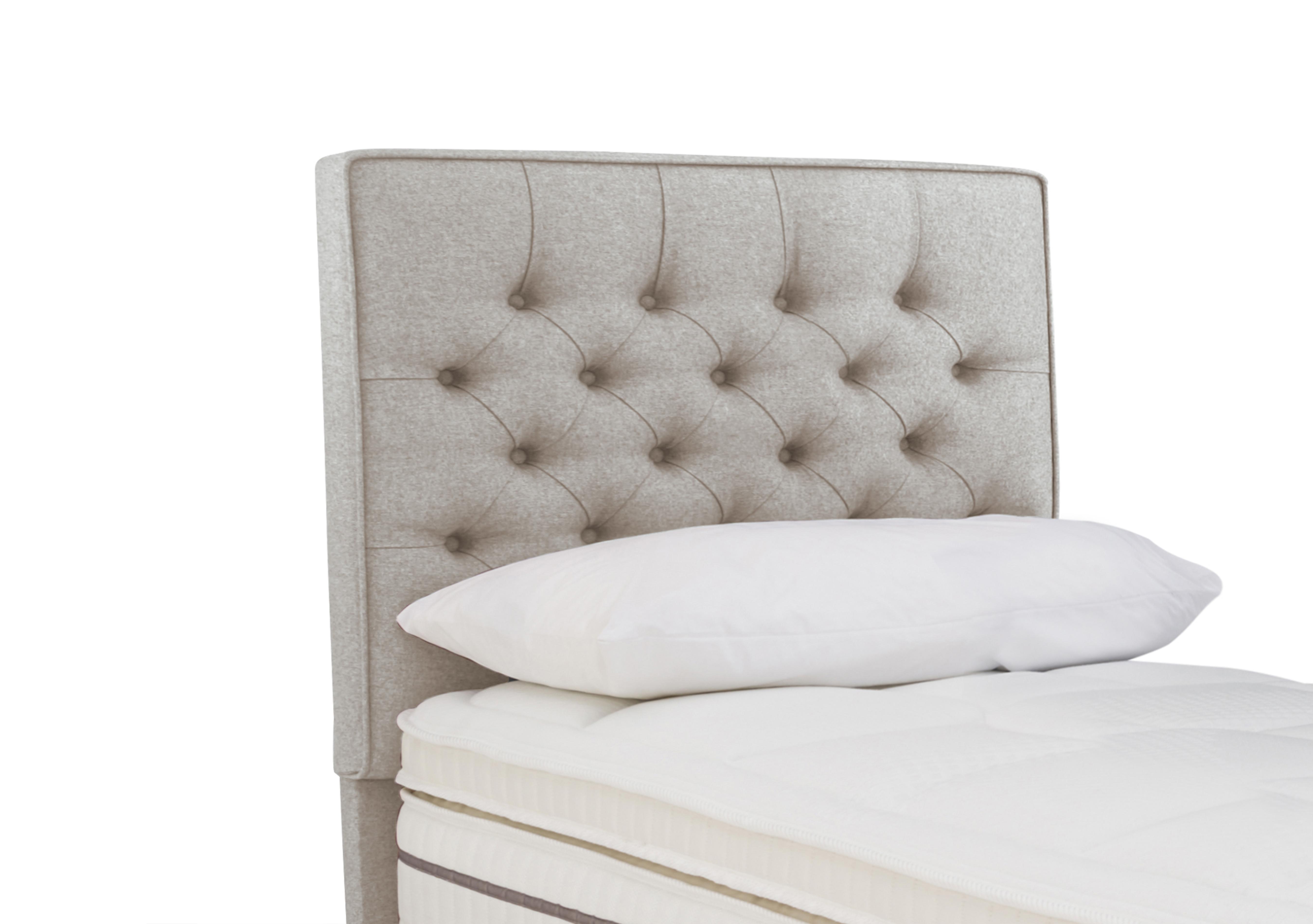 Bourbon Floor Standing Headboard in Tweed 805 Stone on Furniture Village