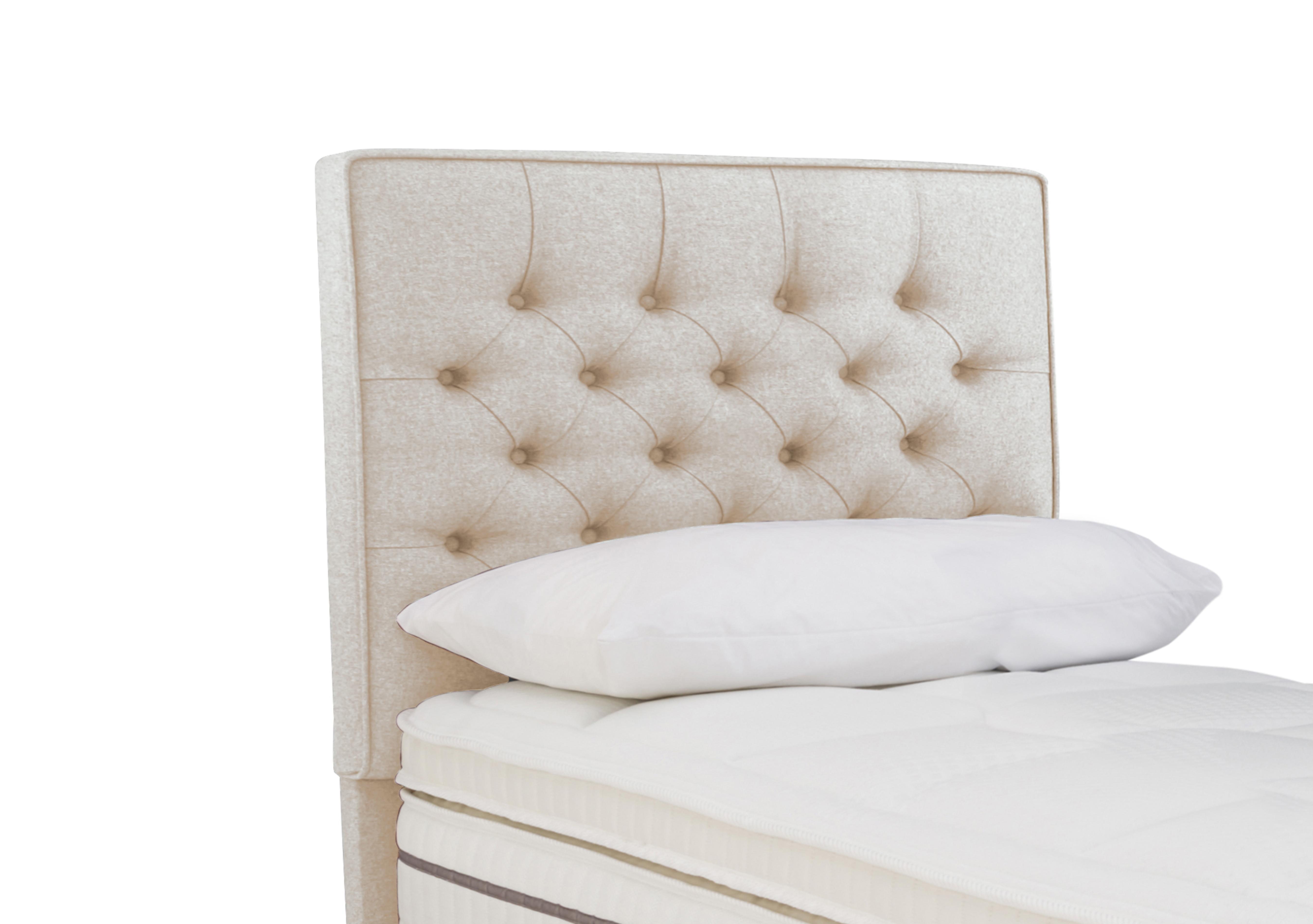 Bourbon Floor Standing Headboard in Tweed 900 Cream on Furniture Village