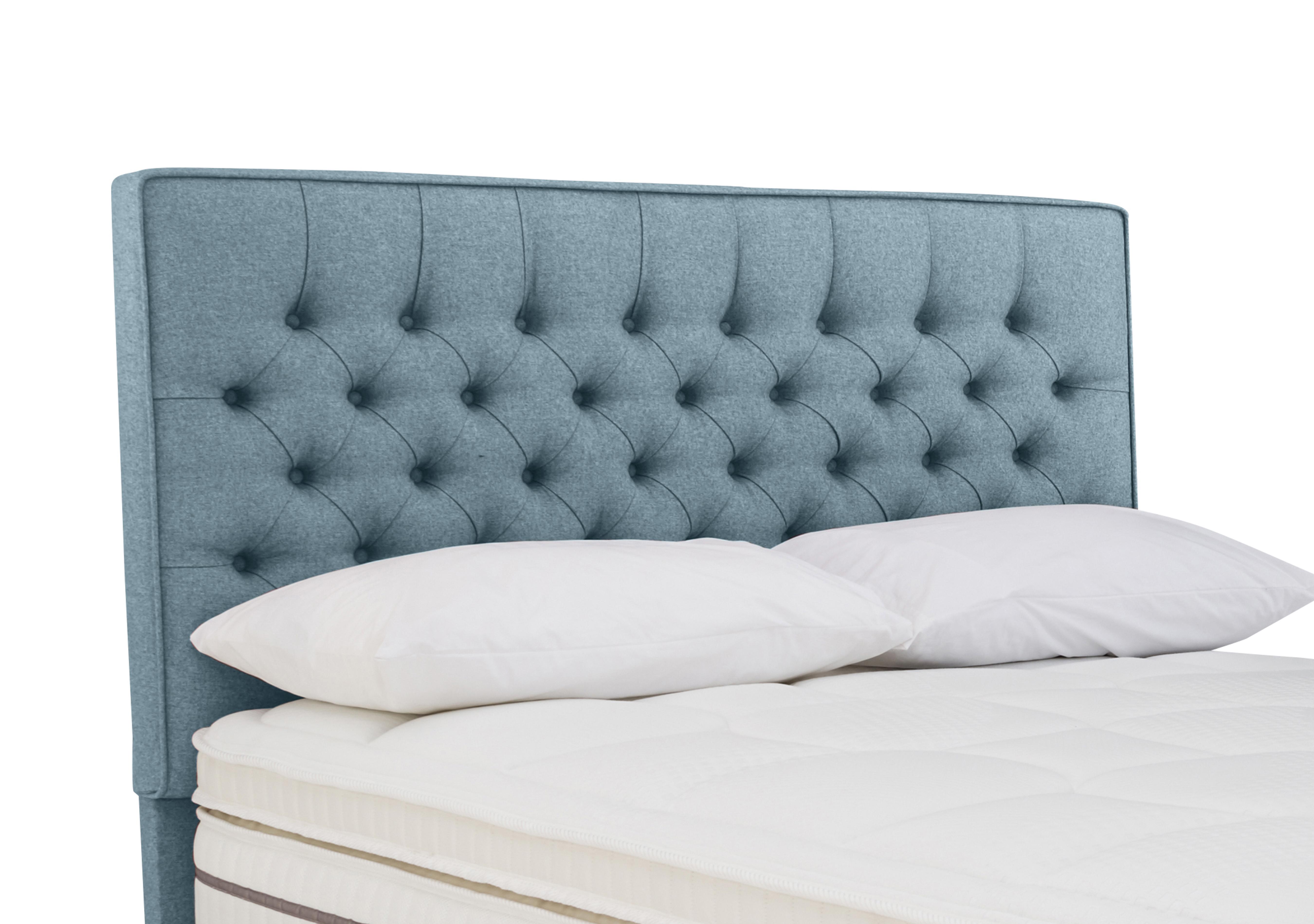 Bourbon Floor Standing Headboard in Weave Teal on Furniture Village