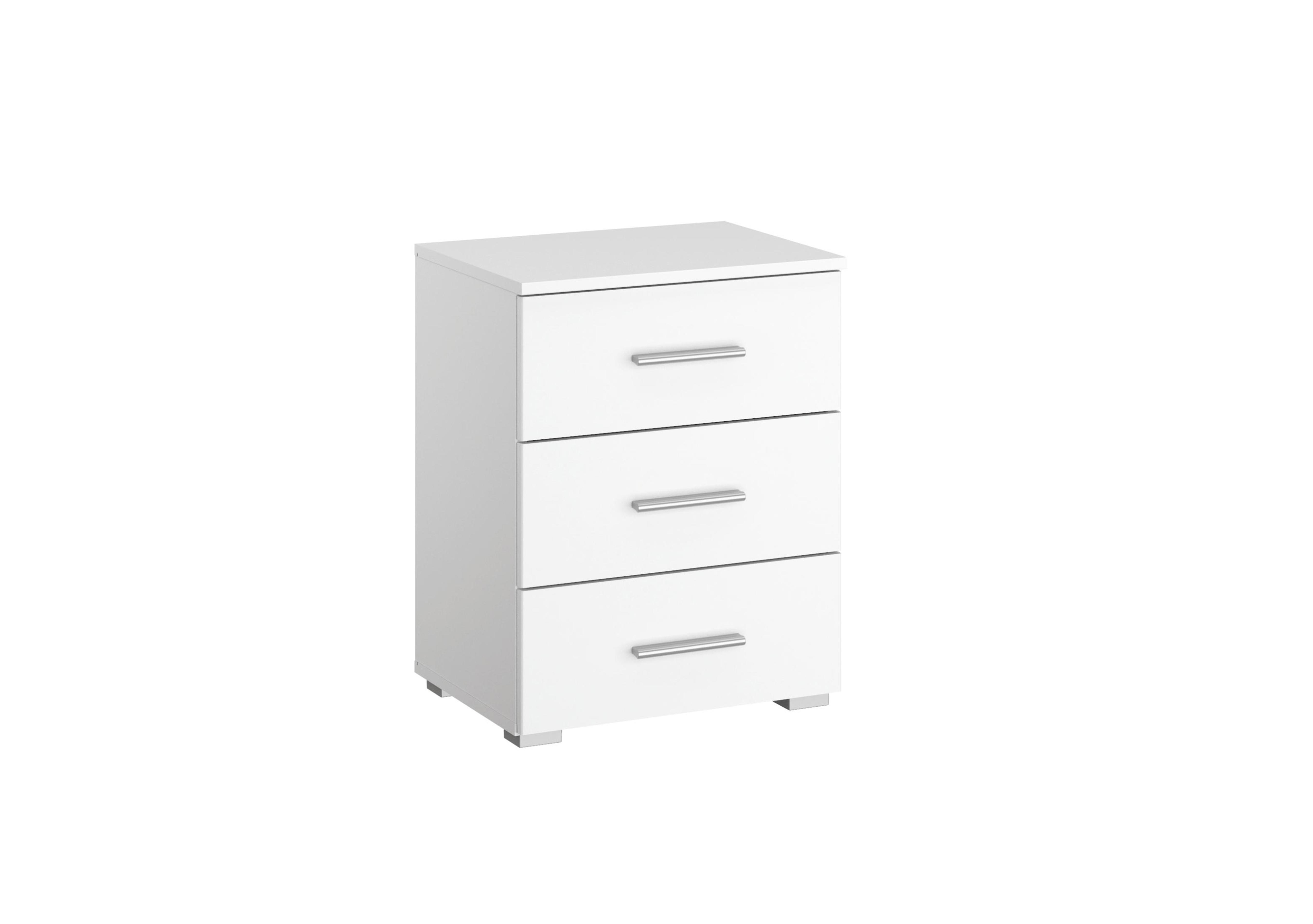 Solo 3 Drawer Bedside Chest in Ar949 Alpine White on Furniture Village