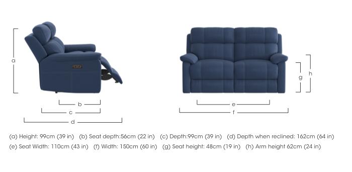 Relax Station Komodo 2 Seater Fabric Recliner Sofa in  on Furniture Village