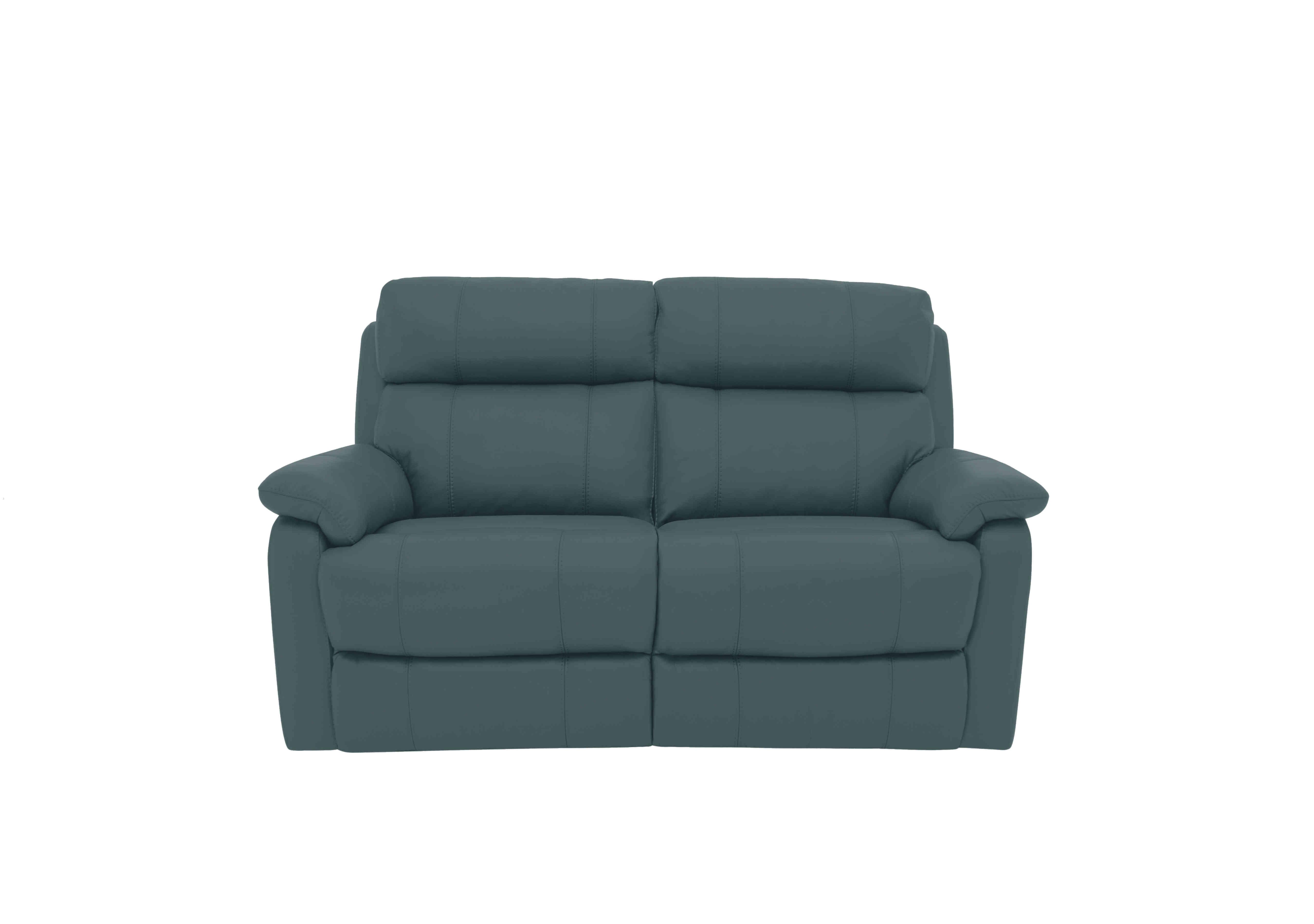 Relax Station Komodo 2 Seater Power Leather Sofa in Bv-301e Lake Green on Furniture Village