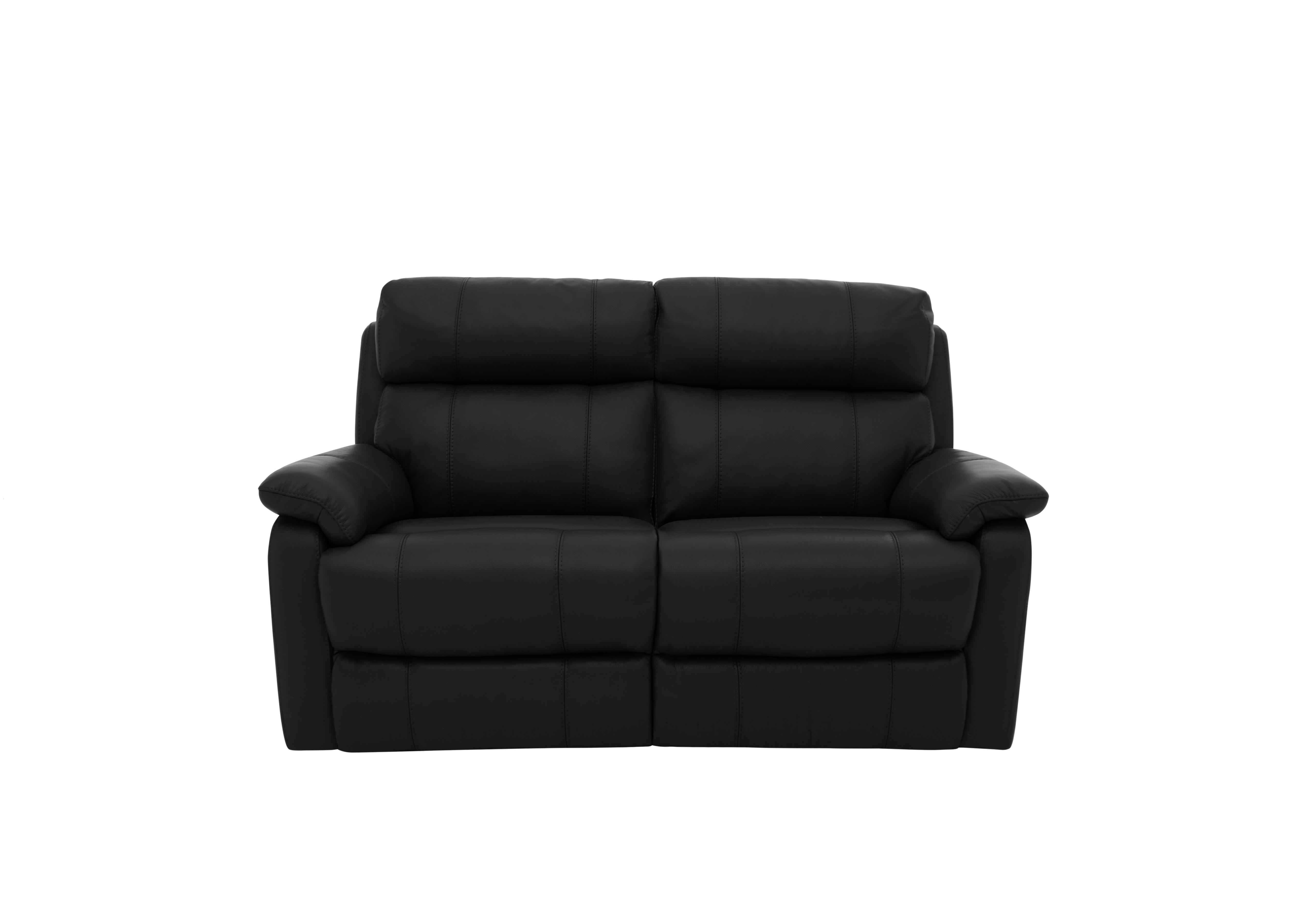 Relax Station Komodo 2 Seater Power Leather Sofa in Bv-3500 Classic Black on Furniture Village
