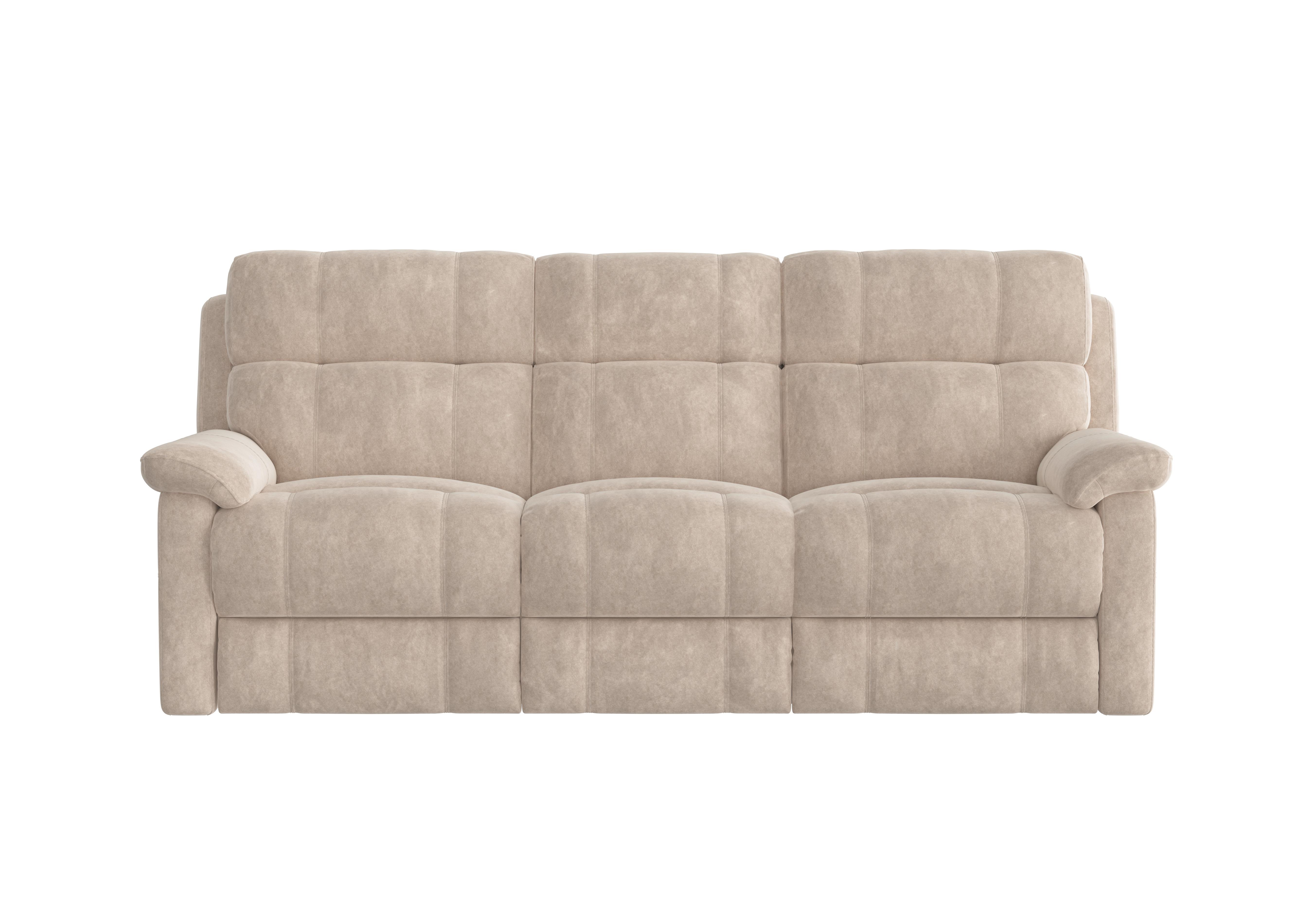 Relax Station Komodo 3 Seater Fabric Recliner Sofa in Bfa-Bnn-R26 Fv2 Cream on Furniture Village