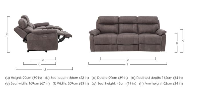 Relax Station Komodo 3 Seater Power Leather Sofa in  on Furniture Village