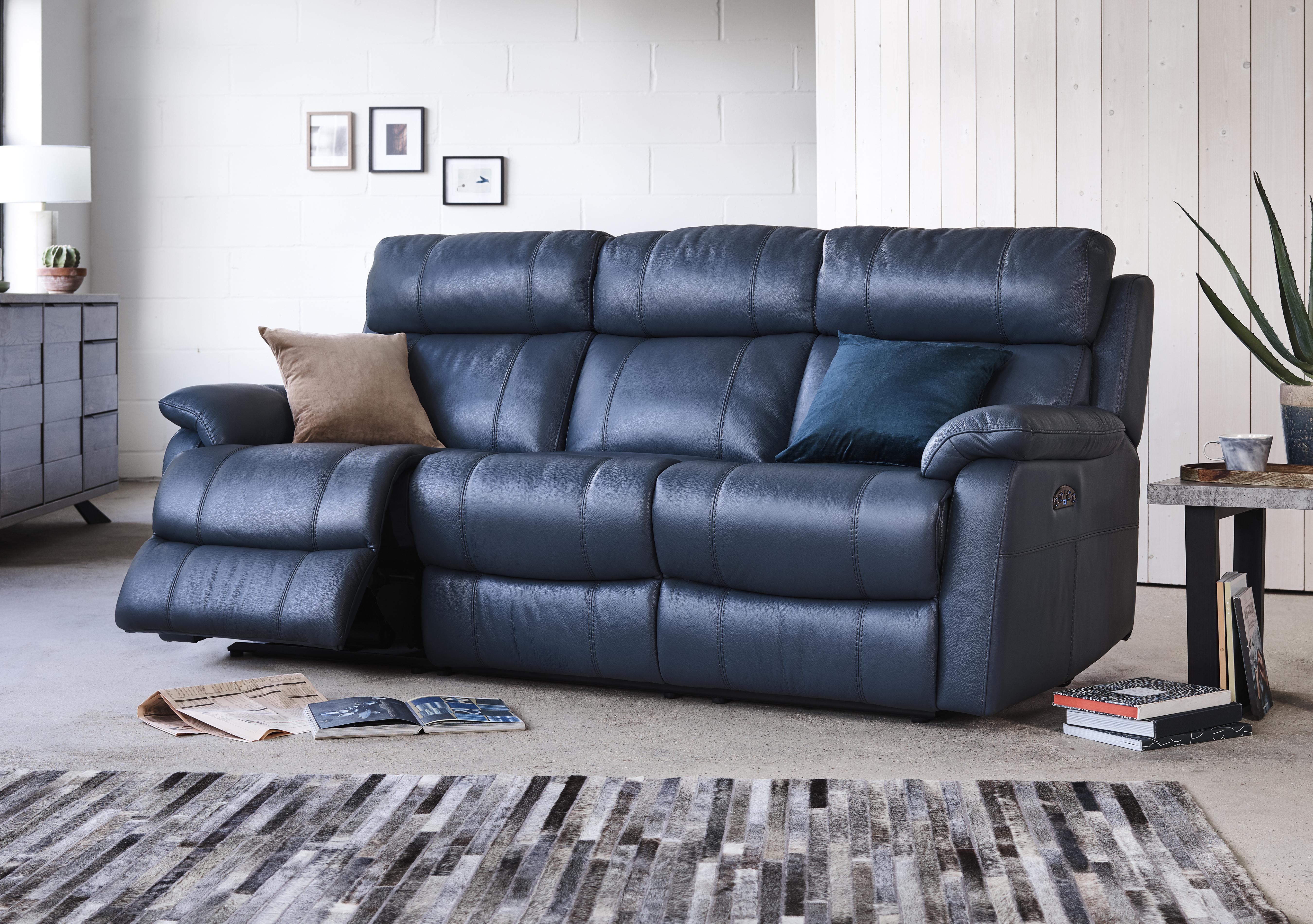 Relax Station Komodo 3 Seater Power Leather Sofa in  on Furniture Village