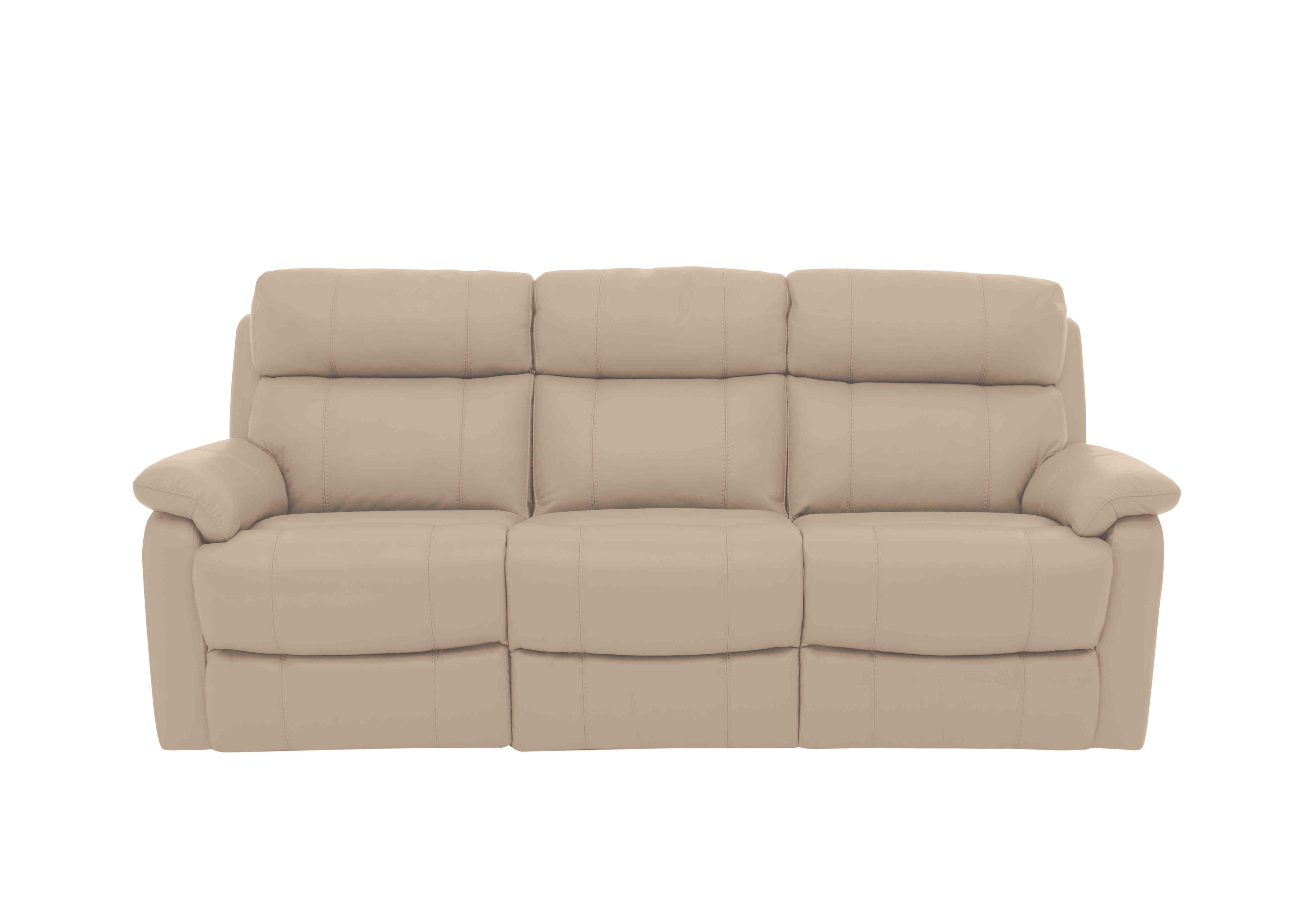 Relax Station Komodo 3 Seater Power Leather Sofa in Bv-039c Pebble on Furniture Village